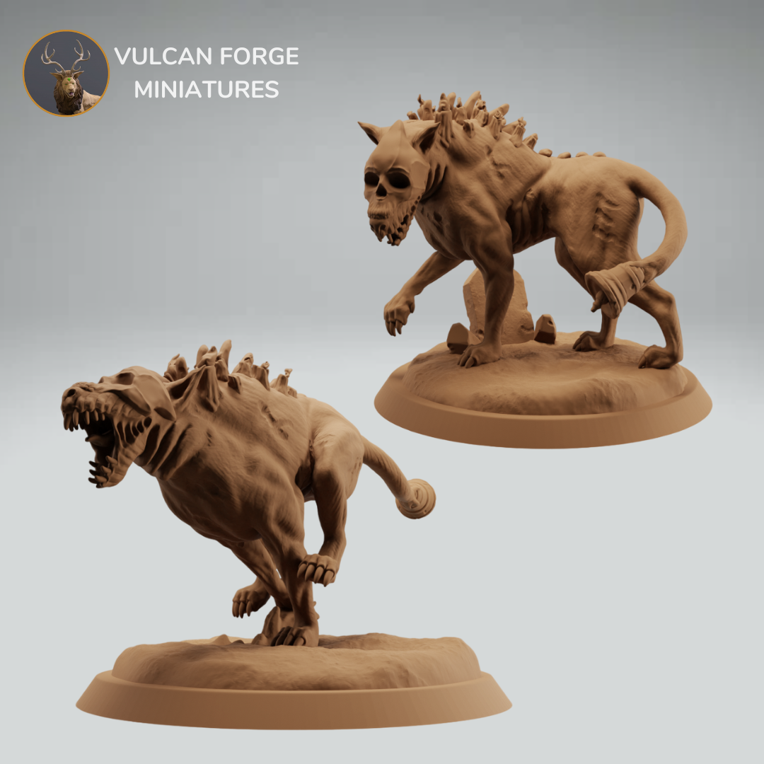 Skeleton hell hound, undead hell hound - pre supported