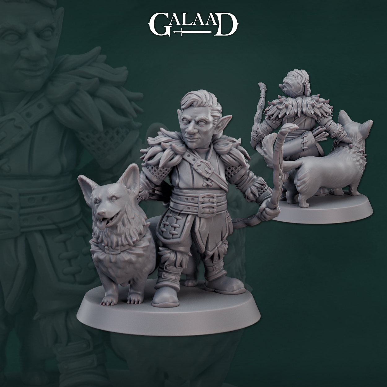 Gnome ranger with Corgi