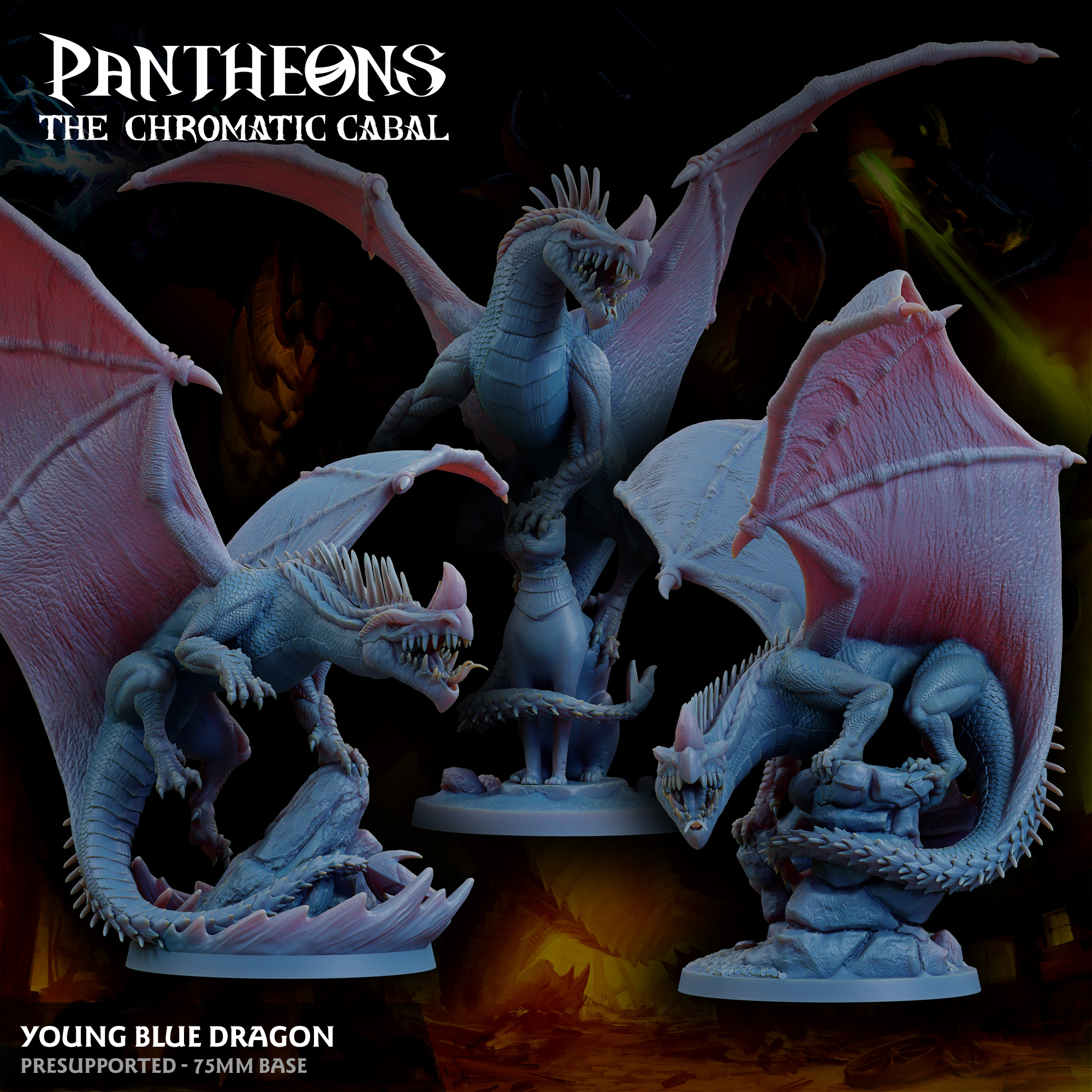 Pantheons: Young Blue Dragon