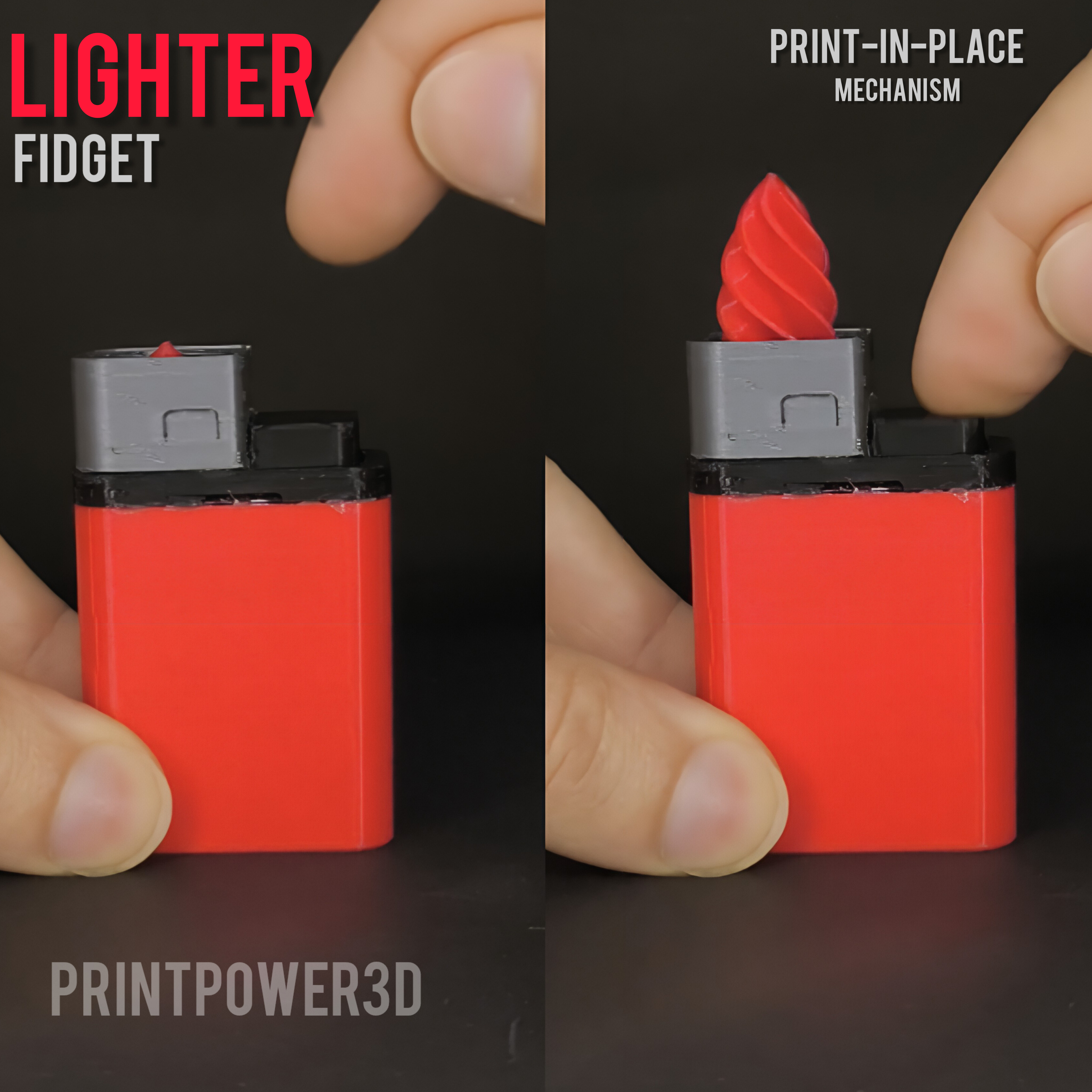 Fidget lighter helix / spiral toy