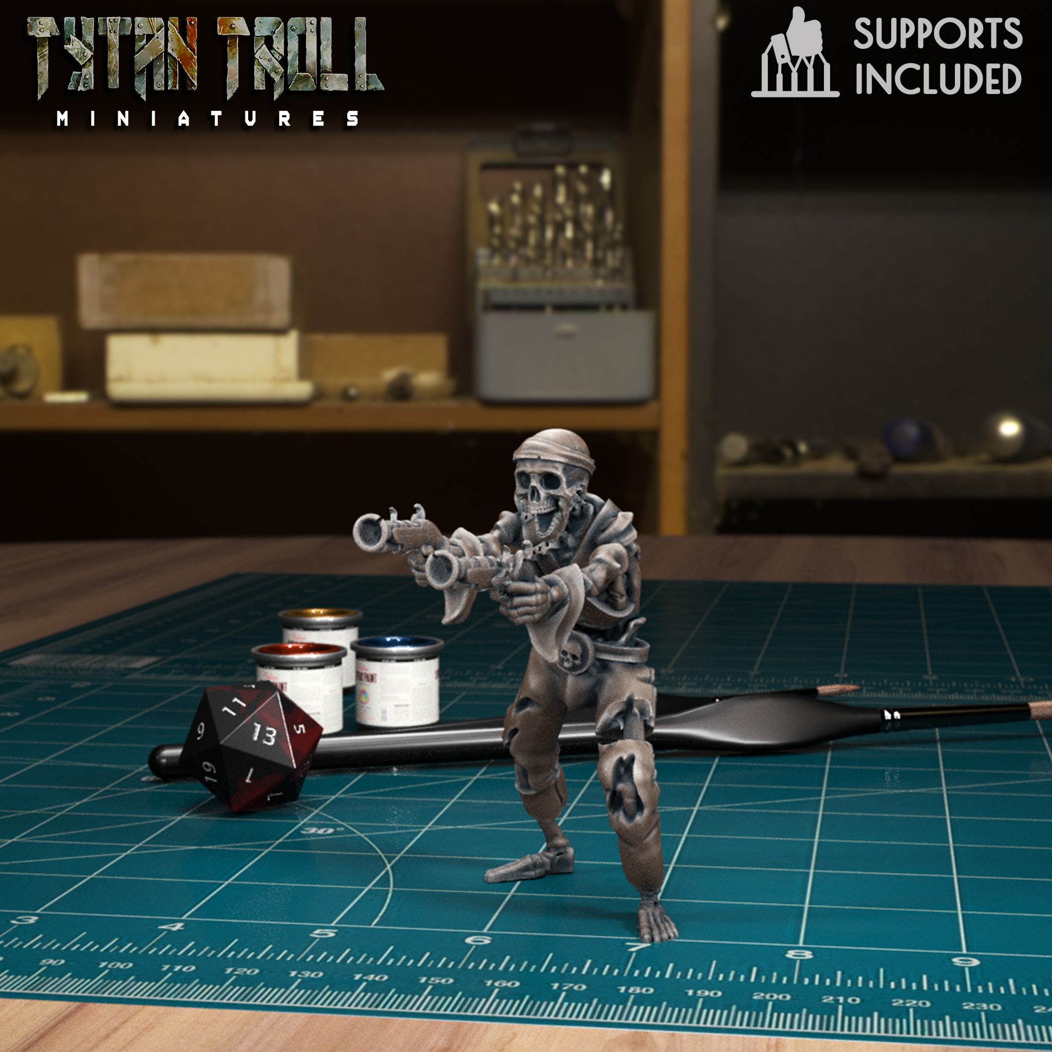 Skeleton Pirate 05 [Pre-Supported]