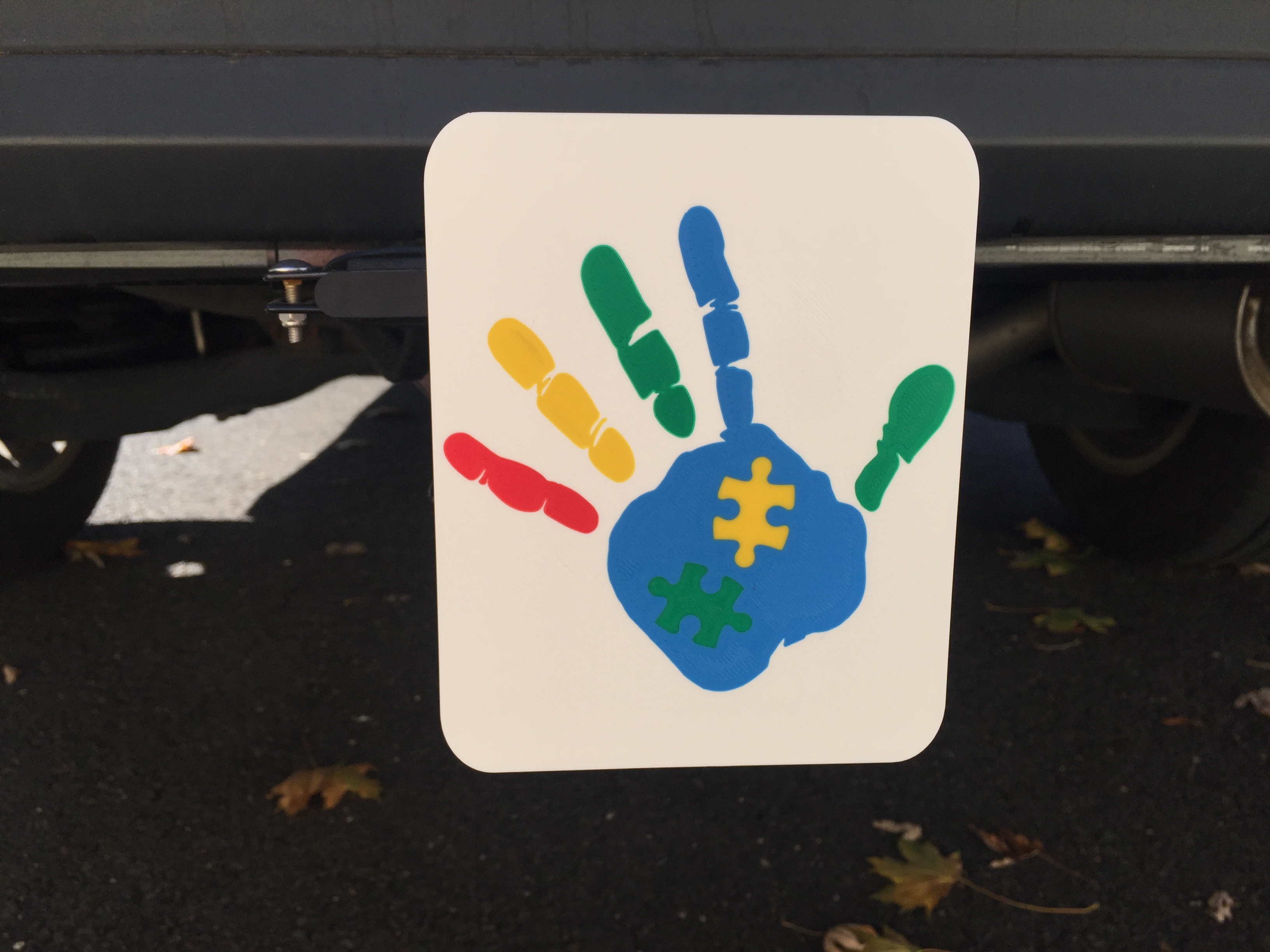 Trailer Hitch -Autism Handprint