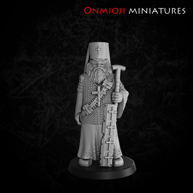 Fanatic priest with sword