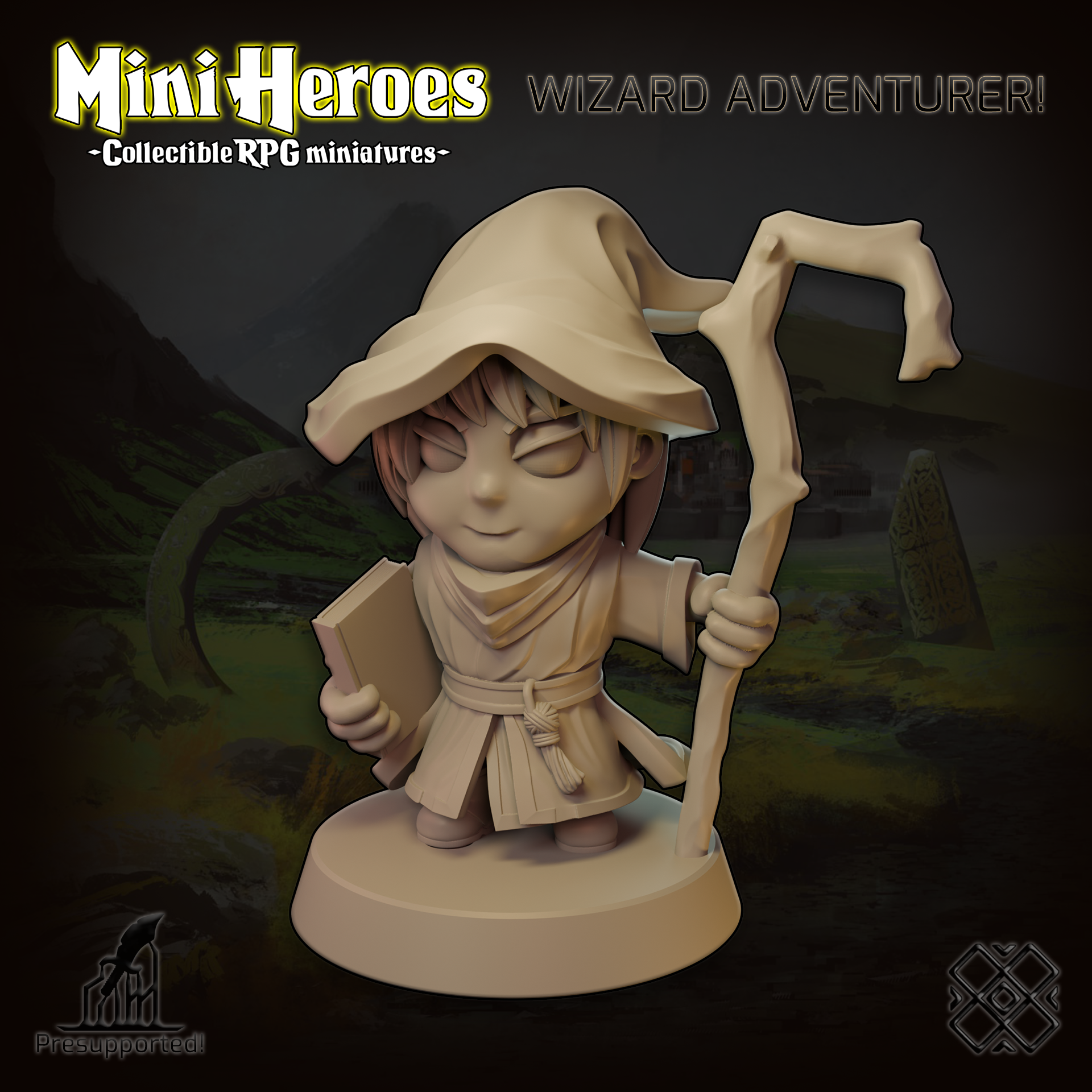 Mini Heroes - Collectible RPG Miniatures (Wizard, Mage, Chibi)