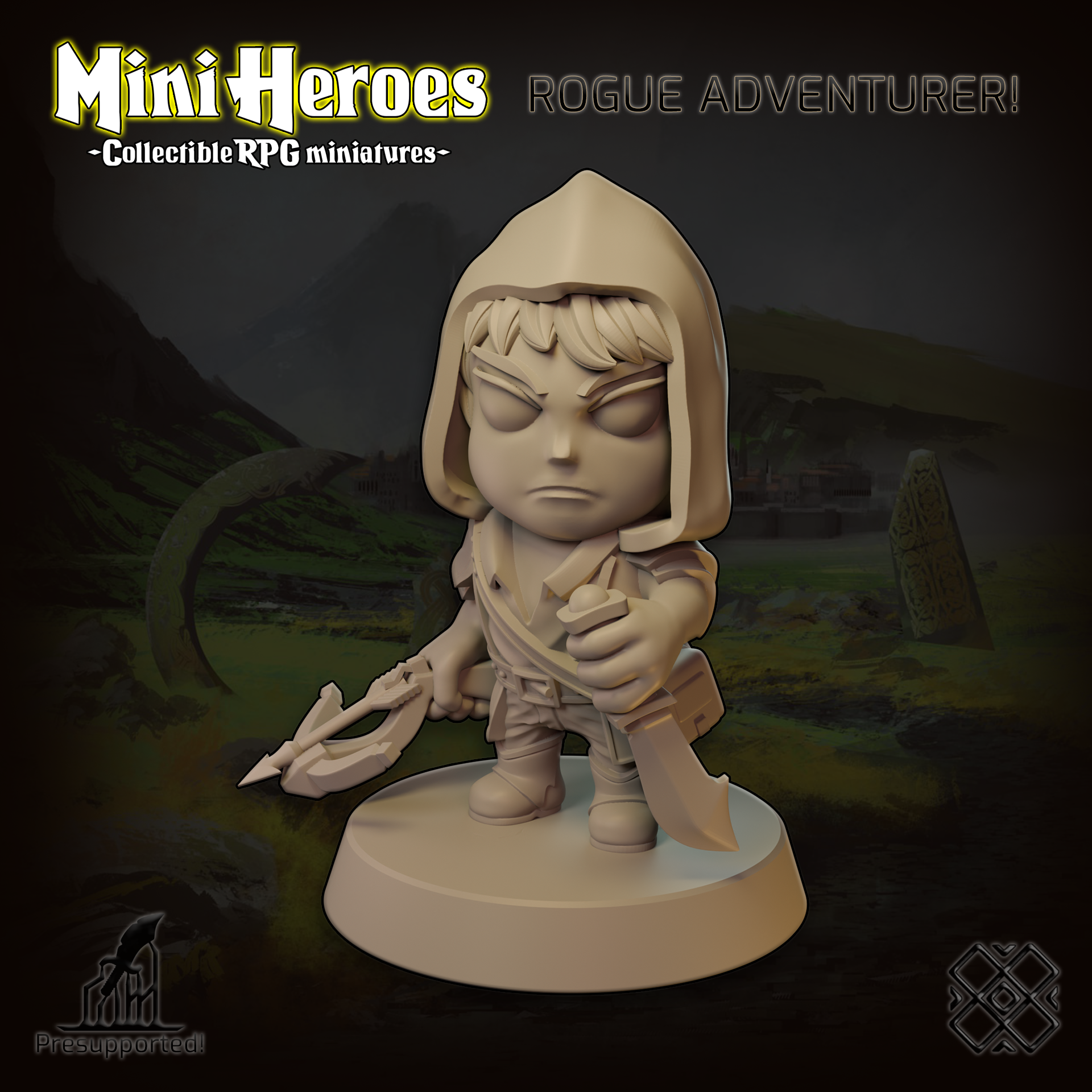 Mini Heroes - Collectible RPG Miniatures (Rogue, Assassin, Chibi)