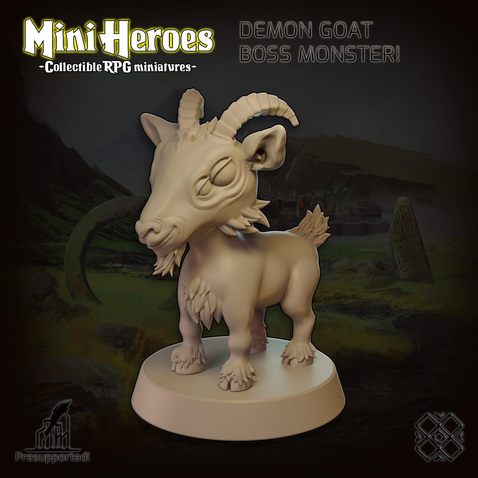 Mini Heroes - Collectible RPG Miniatures (Demon Goat, Encounter, Chibi)