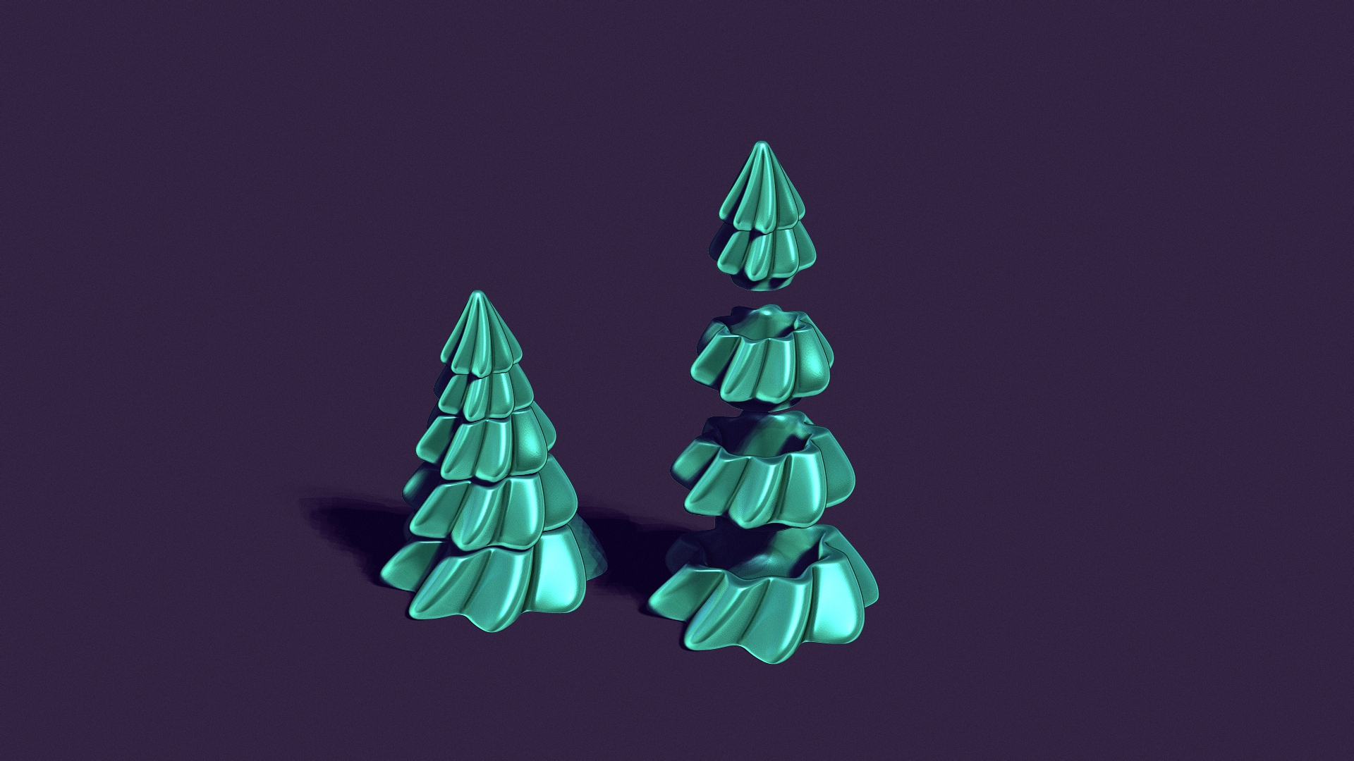 candle holder in the shape of a Christmas tree - fir trees