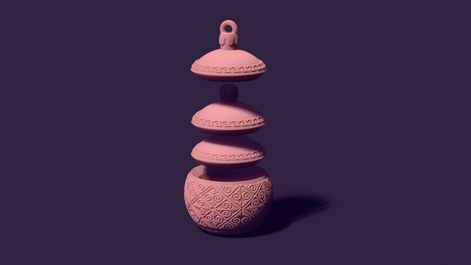 A Christmas tree ball. casting model.