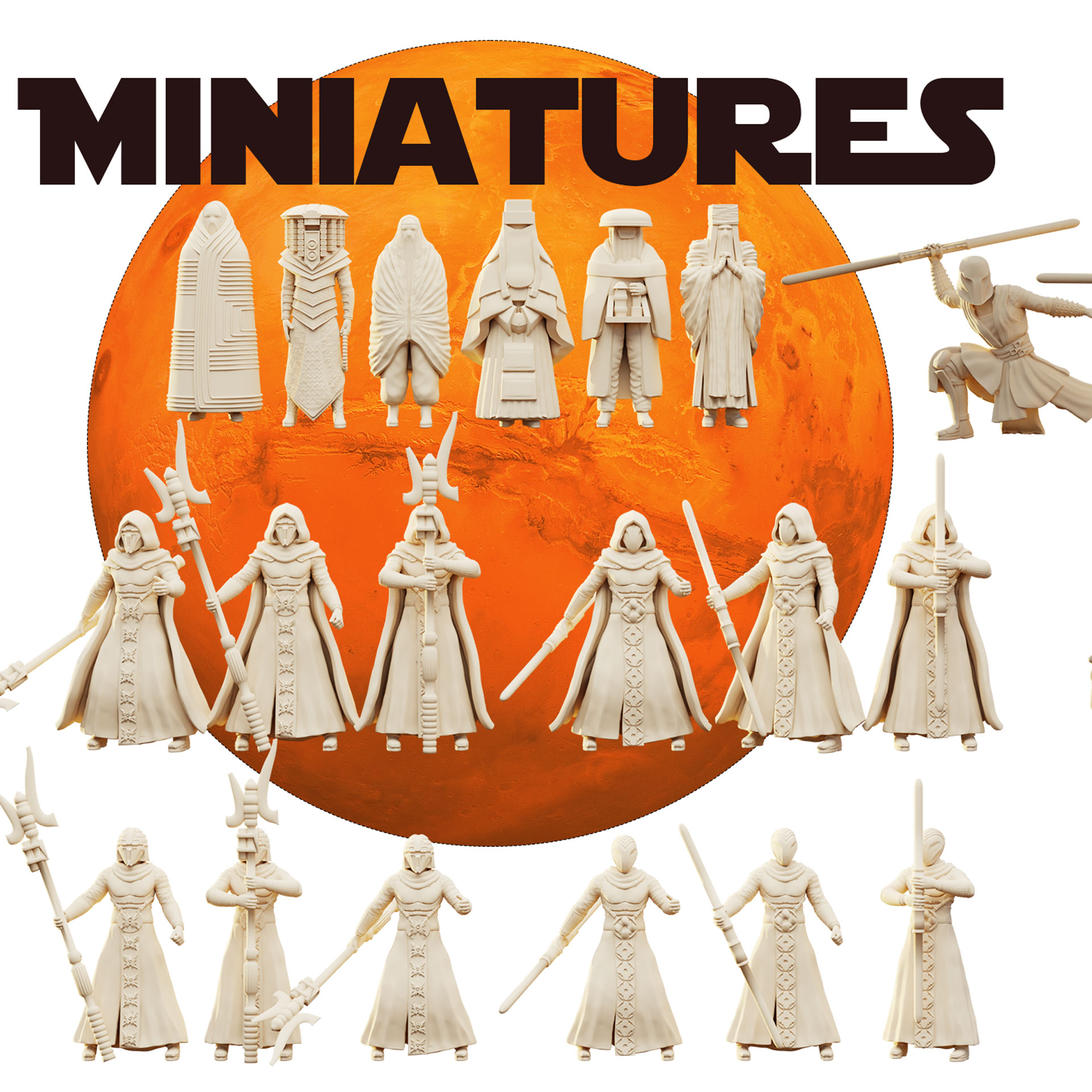 Kadau the Temple Moon Miniatures Set