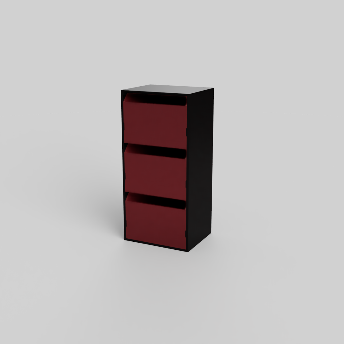 Object holder with overlapping shelves