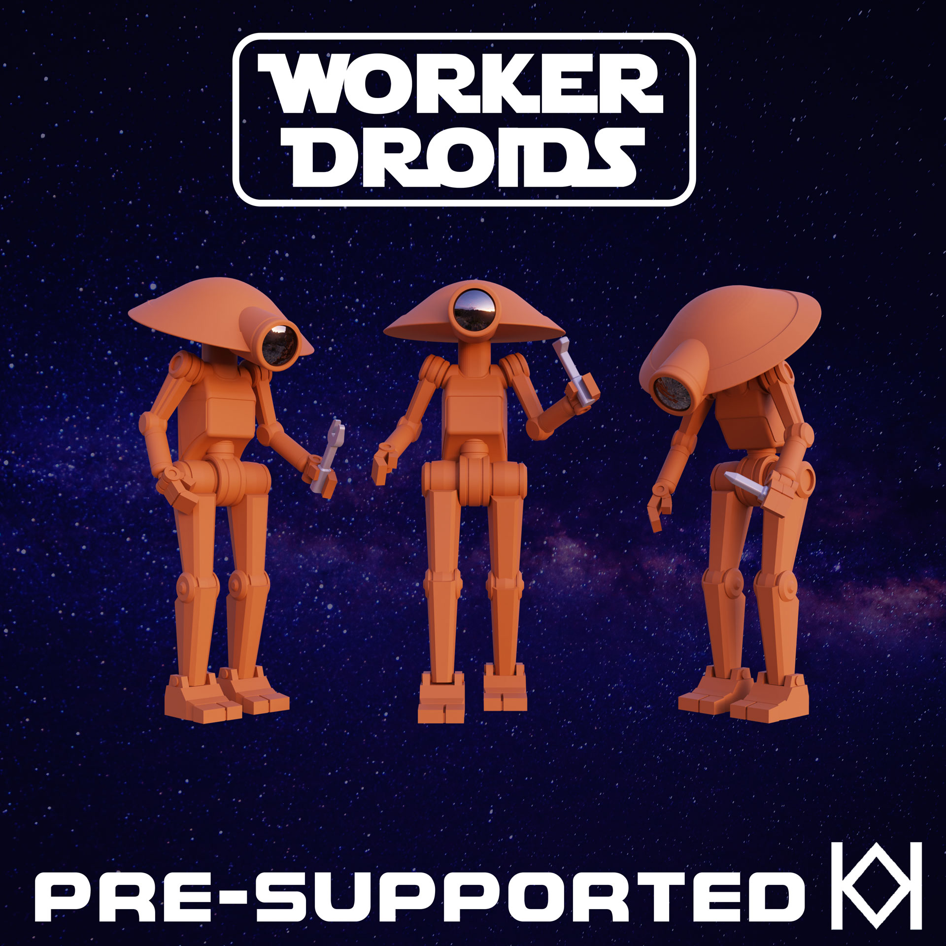 Worker Droids Miniatures