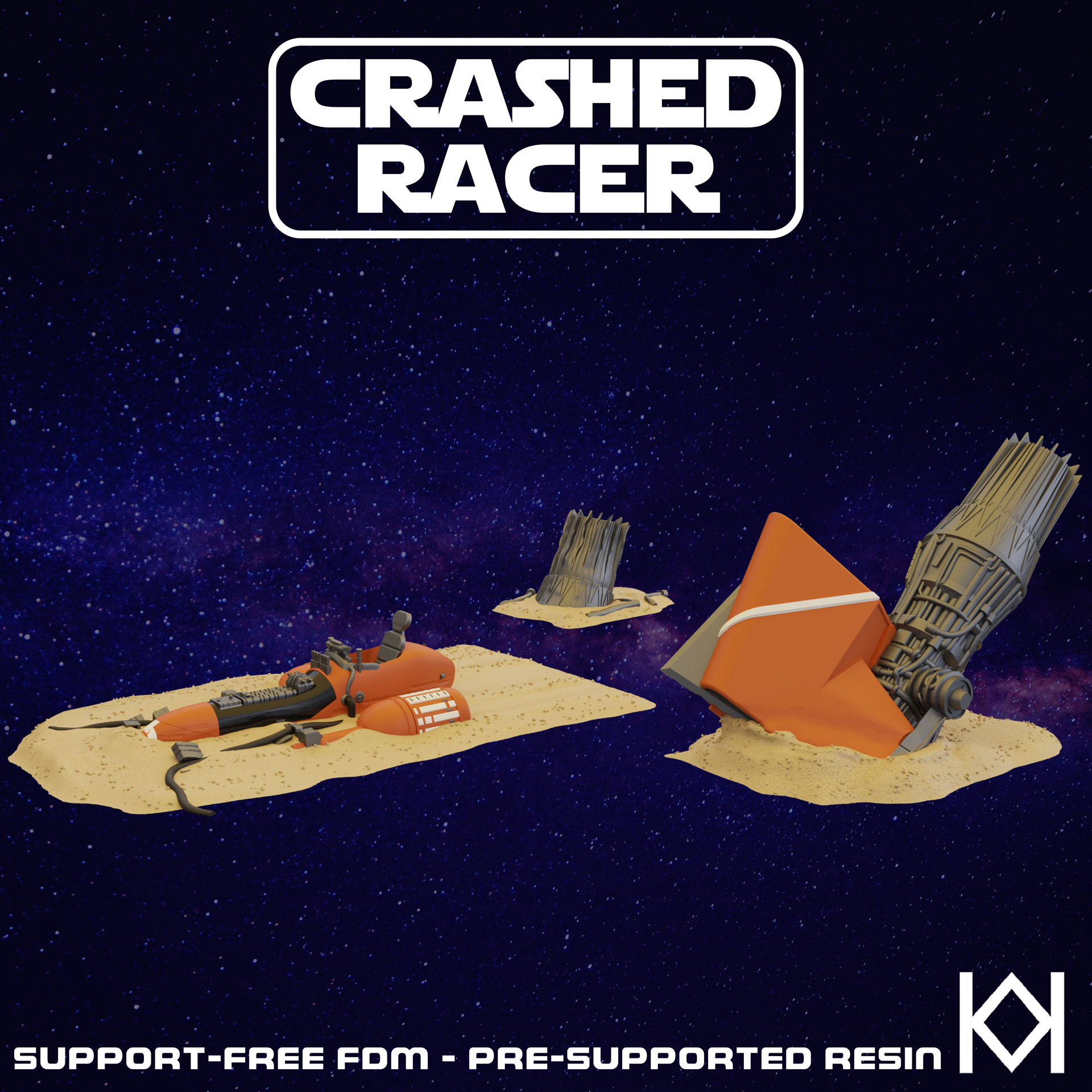 Crashed Galactic Racer