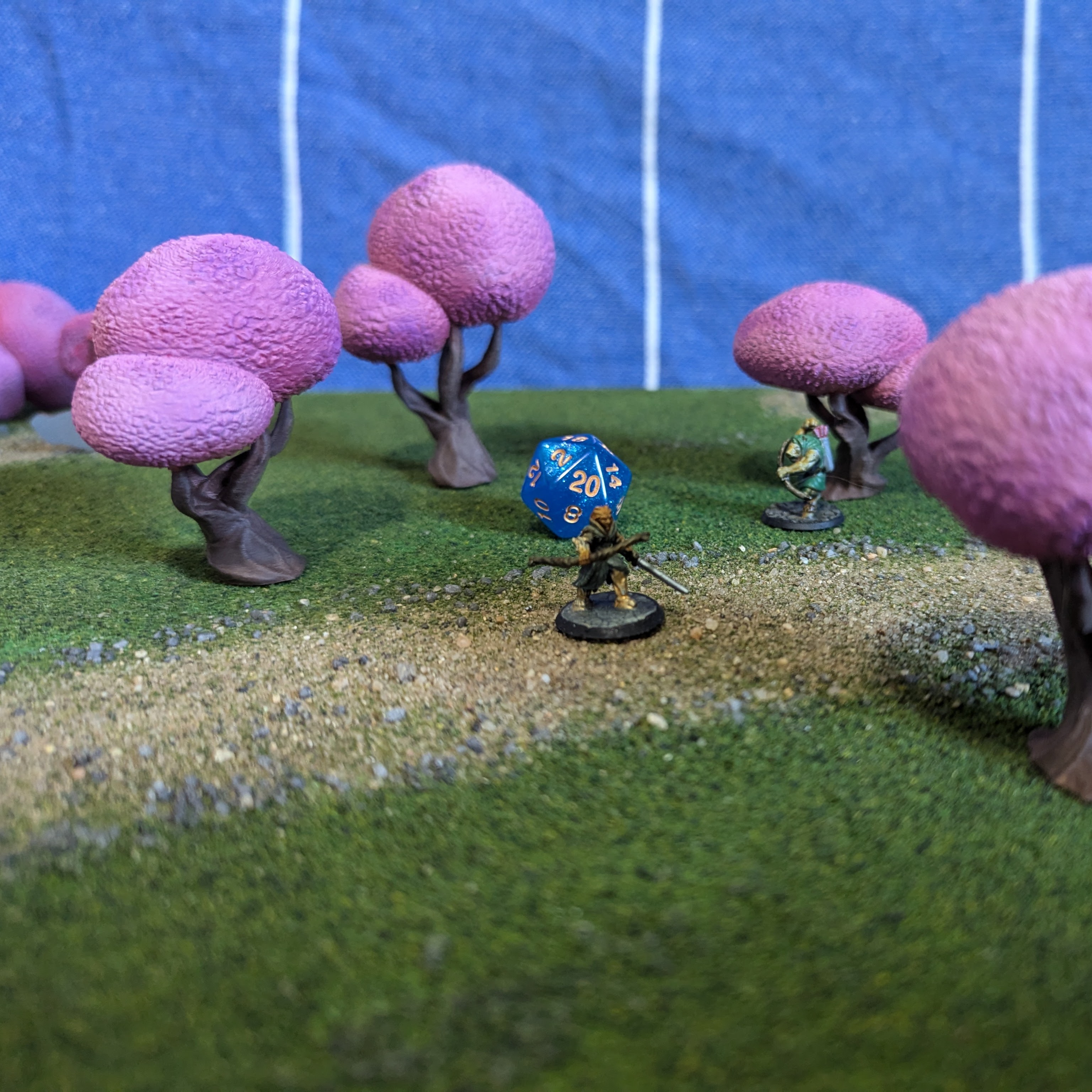 15mm Scale Stylized Cherry Blossom Trees - Perfect for Fantasy Wargames and RPGs, DnD