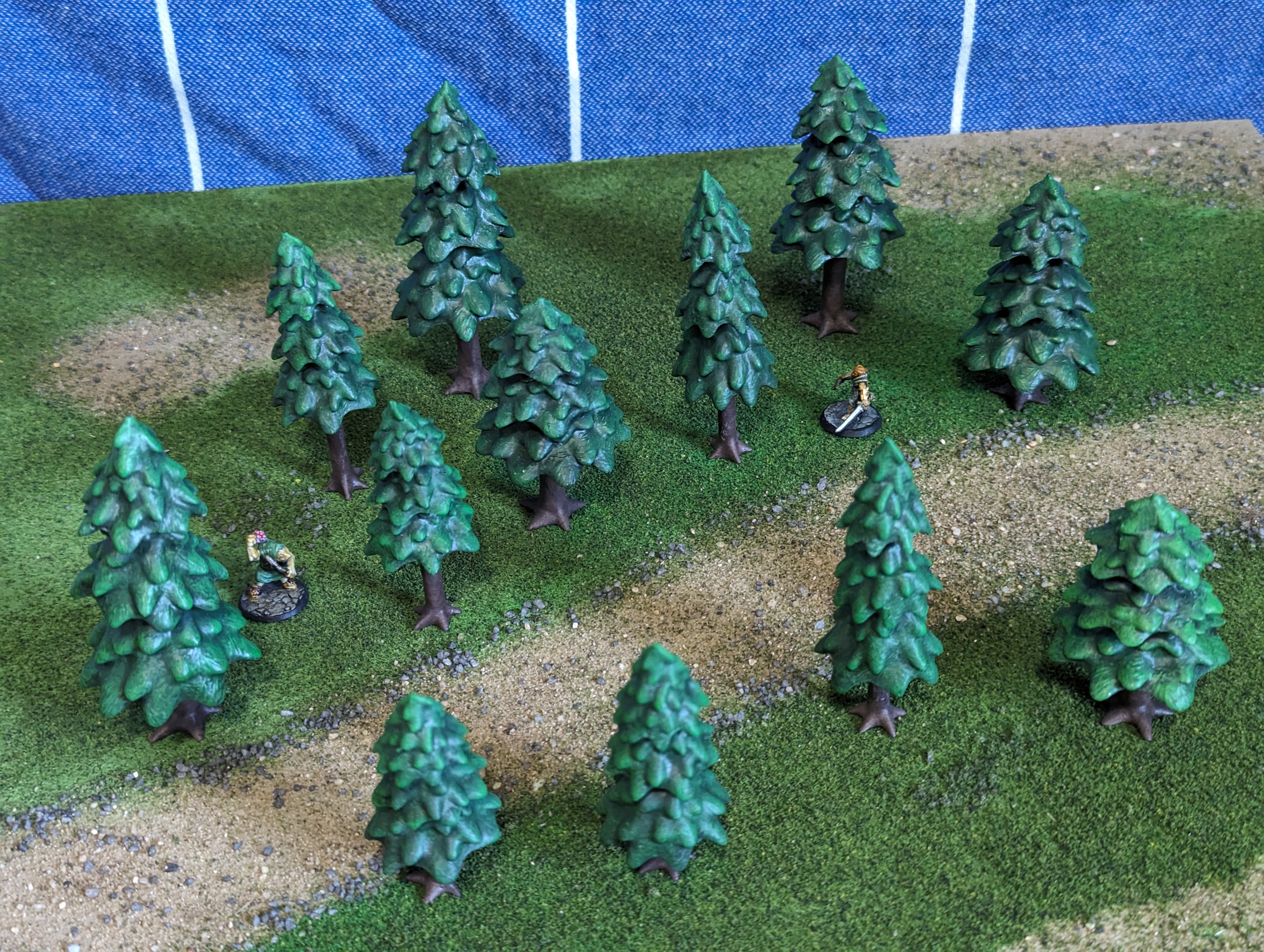 Collection of Modular Evergreen Trees - 15mm Scale - Perfect for Fantasy Wargames and RPGs, DnD