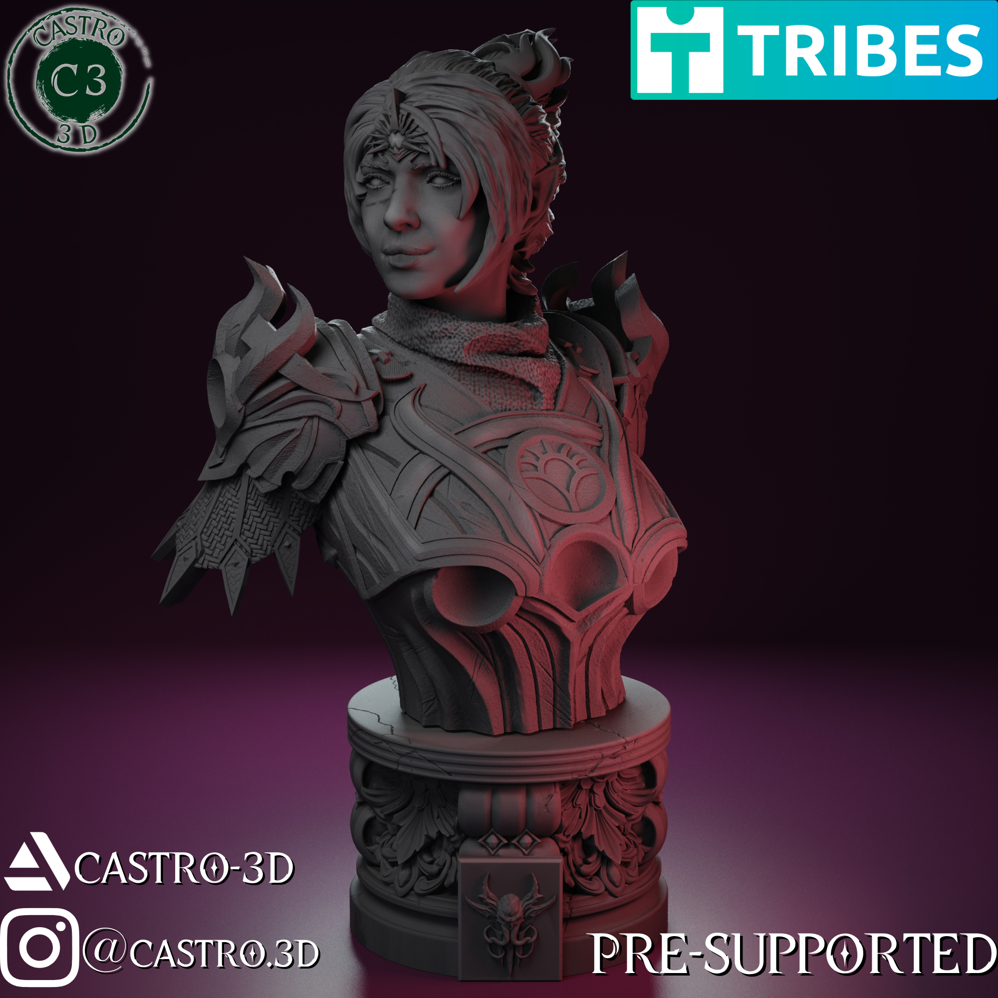 Cleric of Shar - tabletop bust