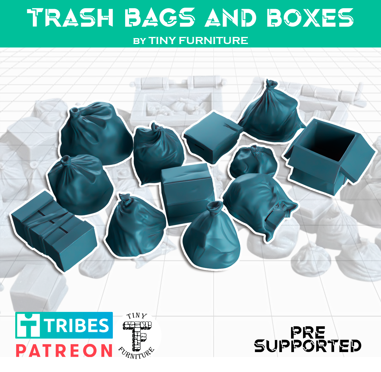 Trash bags and boxes