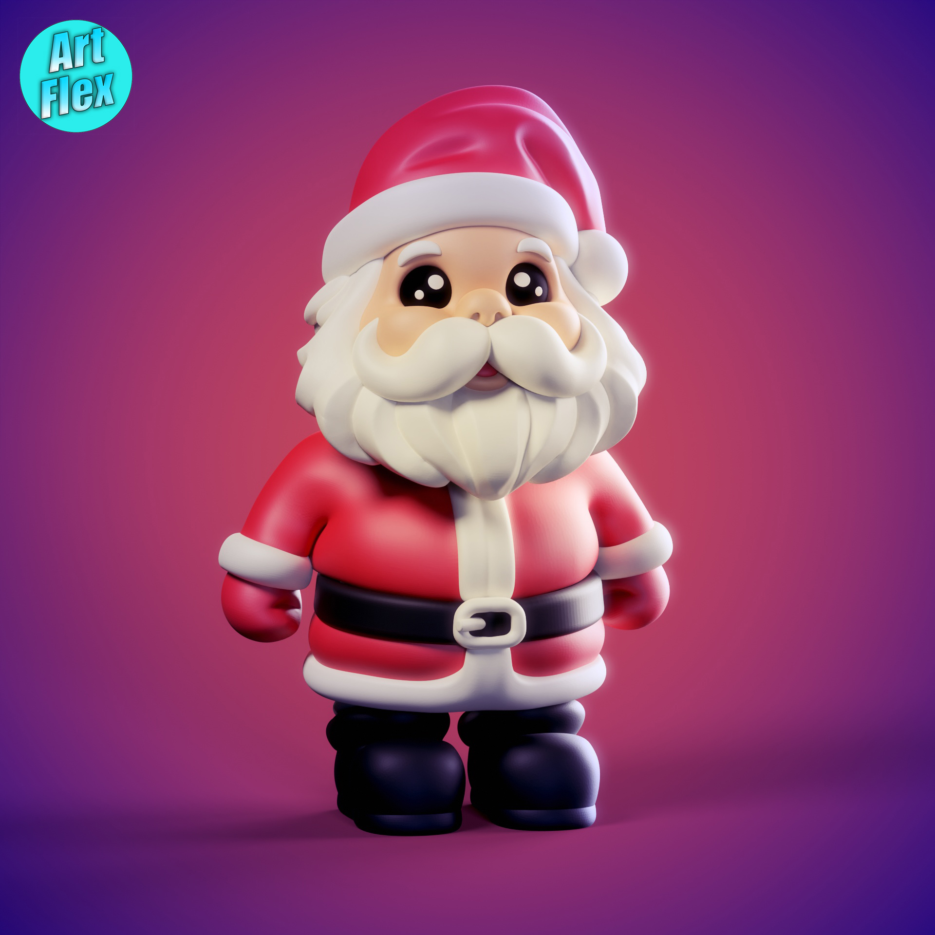 Flexi Santa STL & 3MF Multicolor