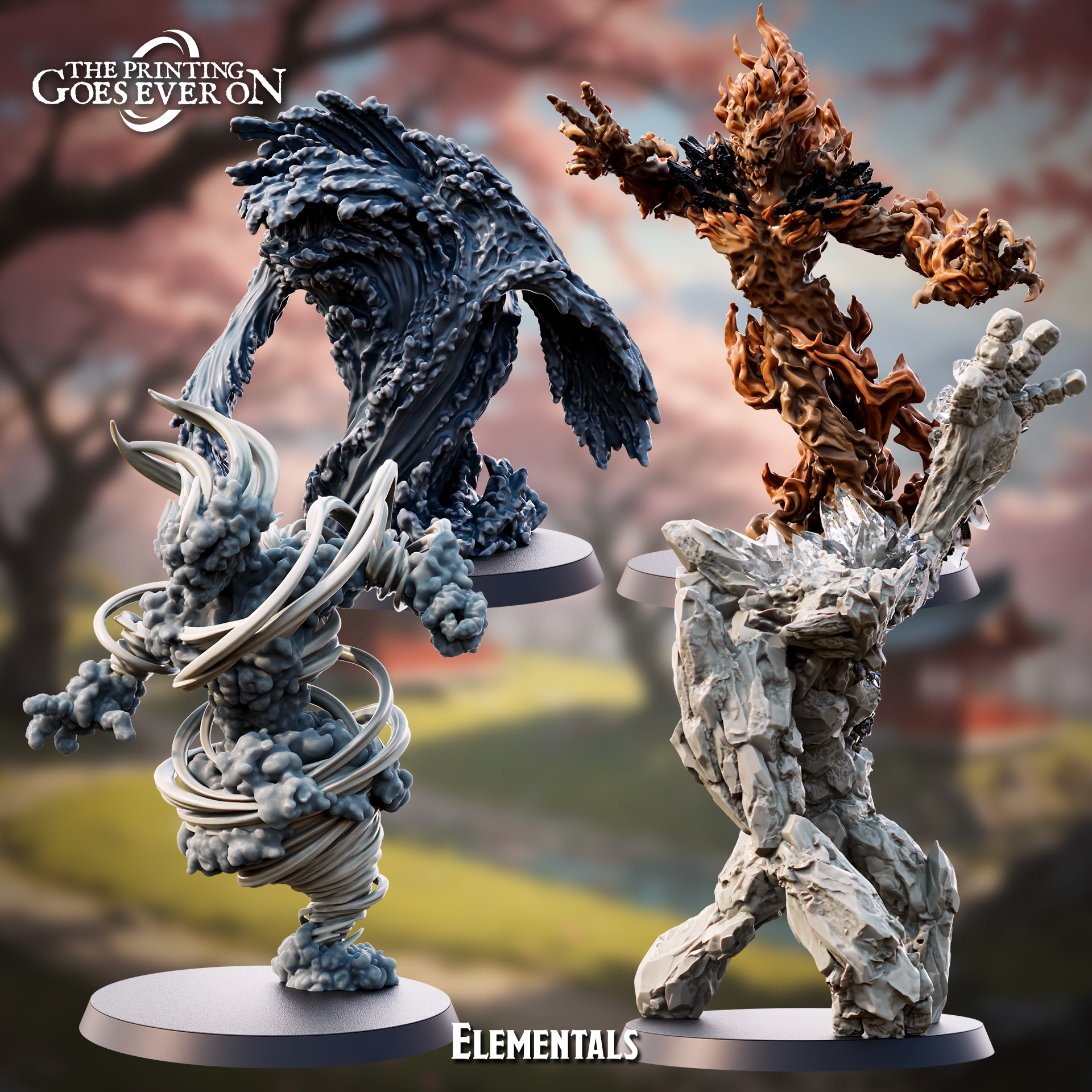 Elementals Bundle - Air, Earth, Fire and Water - Presupported