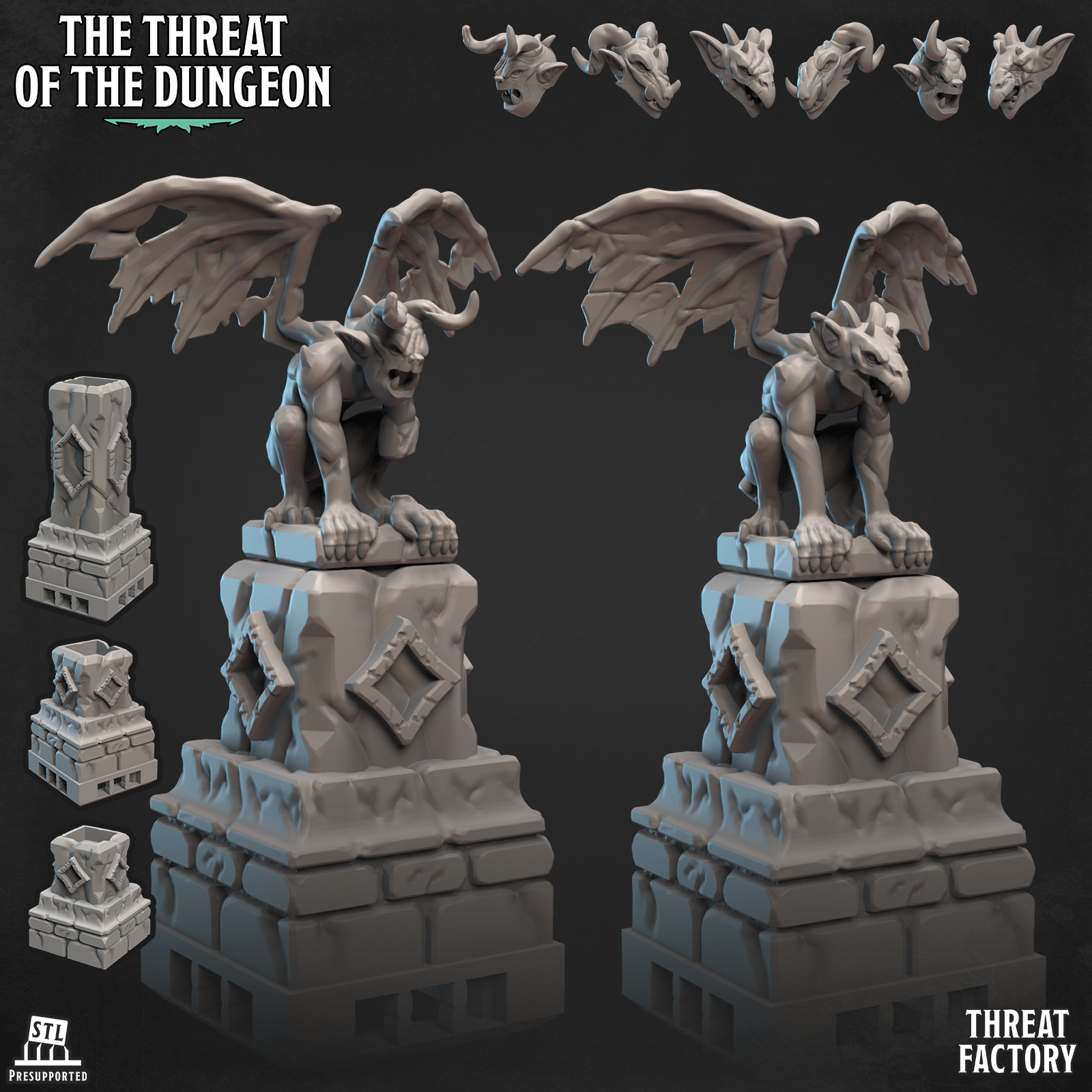Gargoyle statues (inanimated)