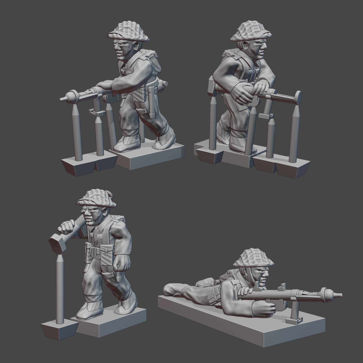 British WW2 PIAT-armed Infantrymen (1943-45) WWII-GB-15