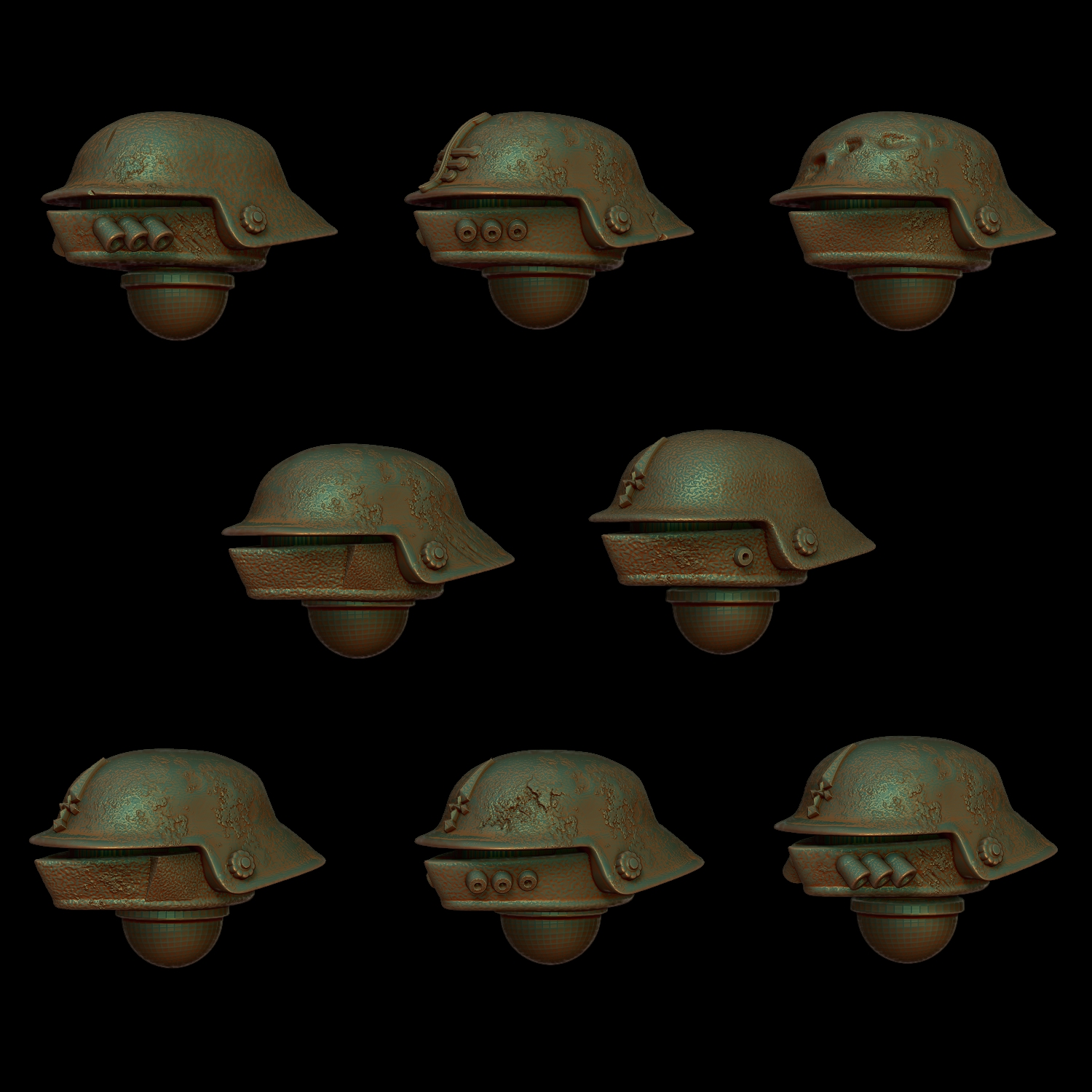 GO-THICK - Antioch 'HEAVY' Helmets - for Trench Wars - Now Presupported - 8 LARGER Heads added for matching more heroic ranges