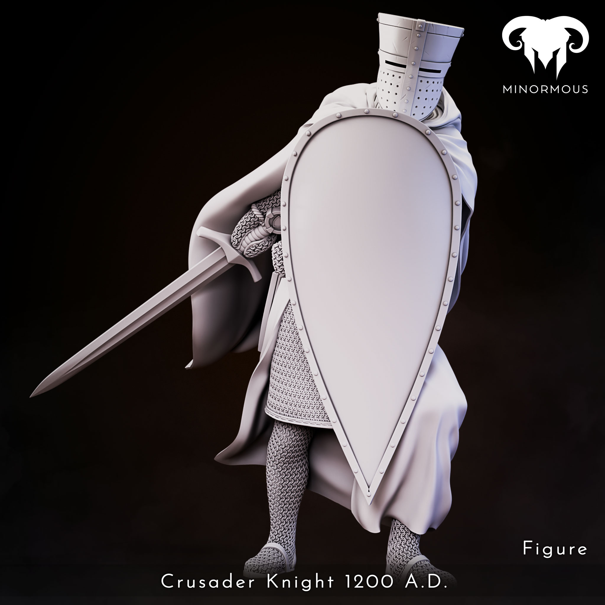 Figure - Crusader Knight 12th-13th CAD - Vigilant Sentinel