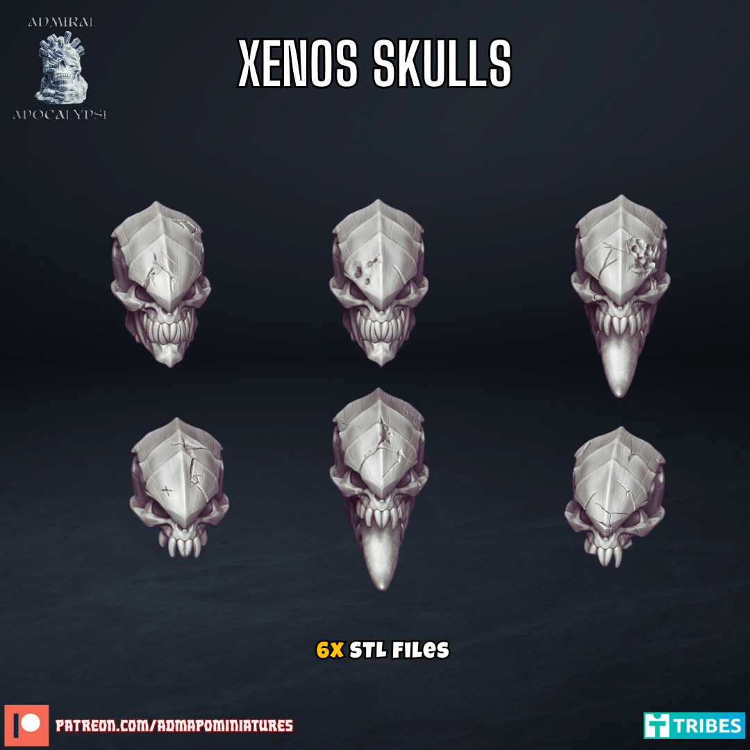 Hive Xenos Skulls (Pre-supported)