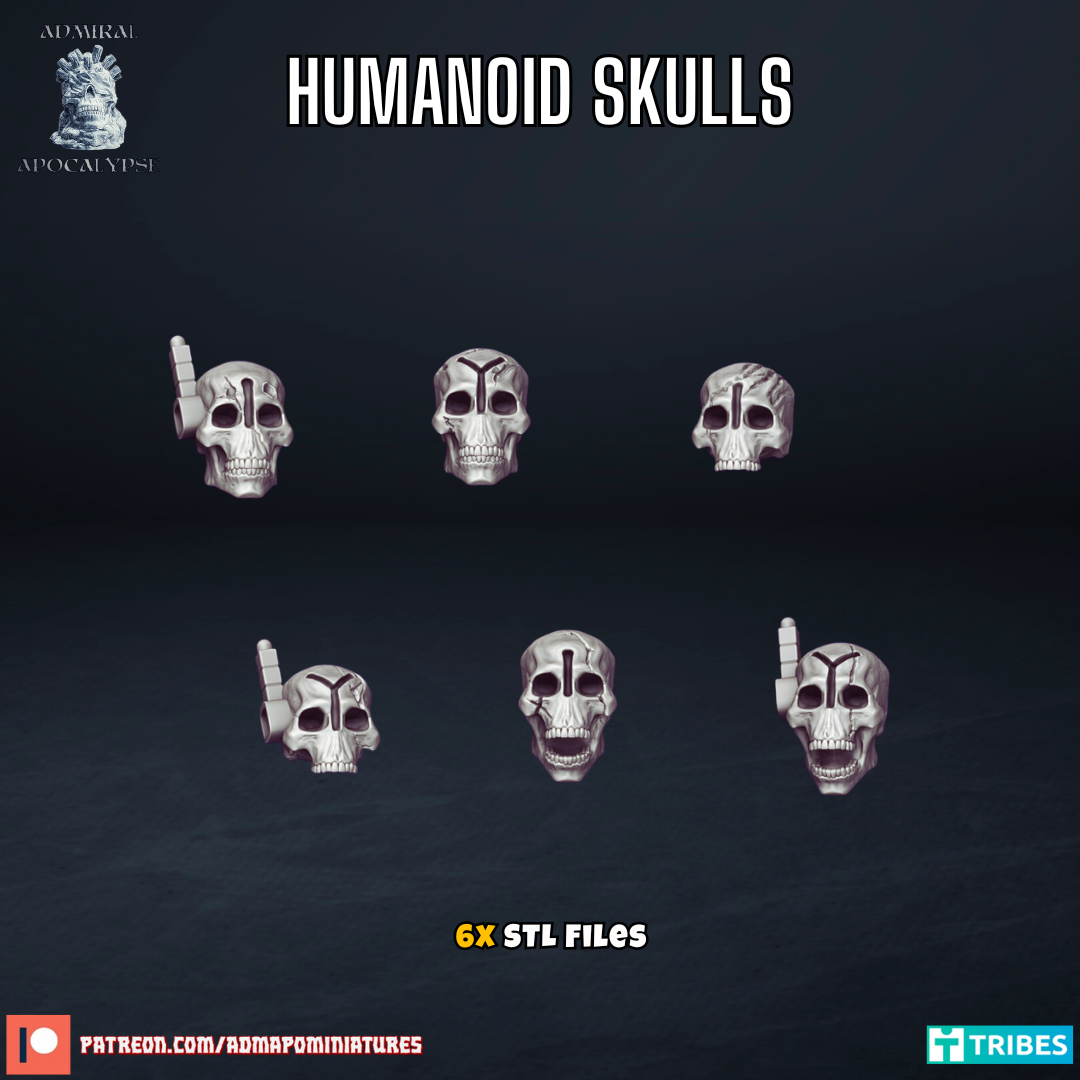 Humanoid Xenos Skulls (Pre-supported)