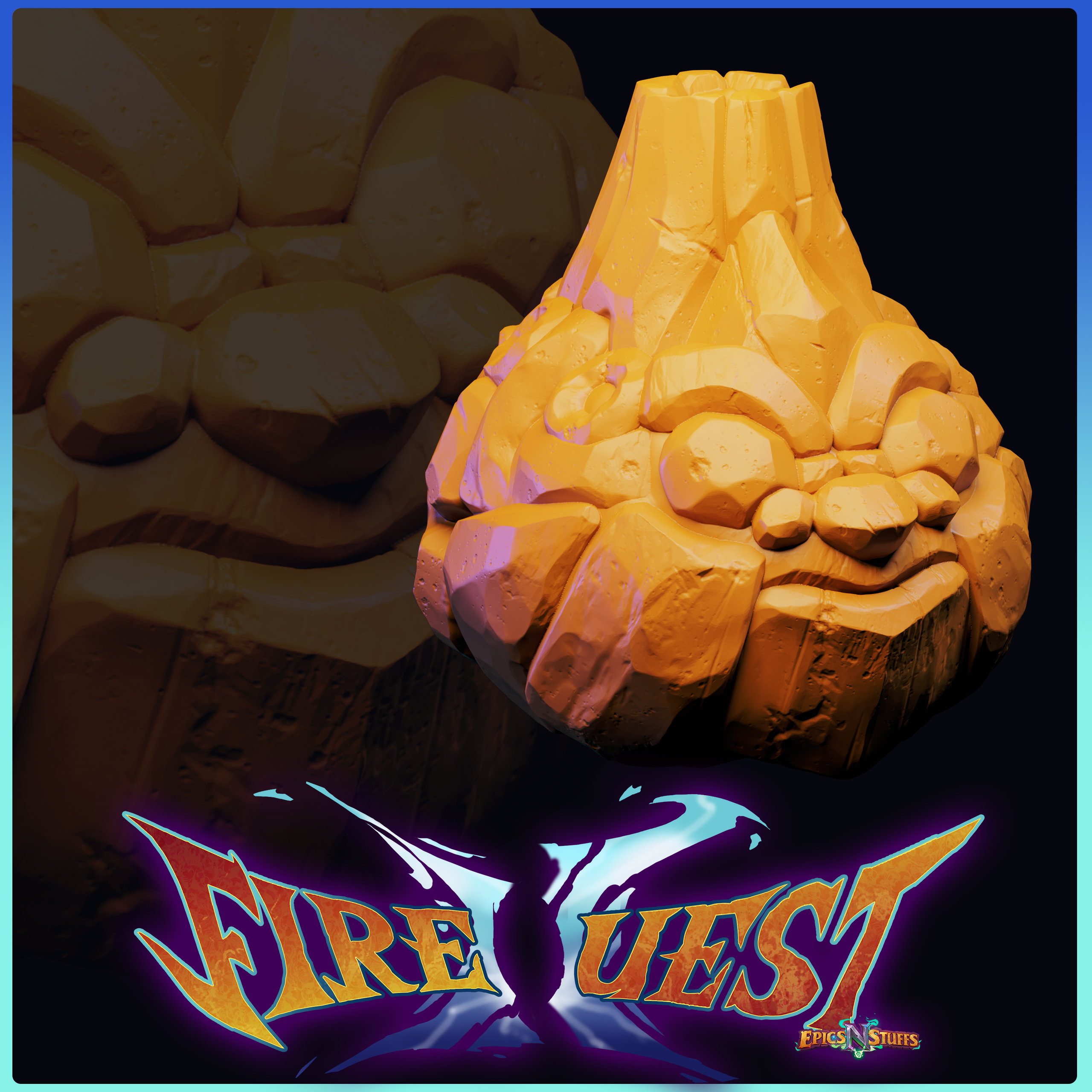 Vulcan, Fire Quest II Miniature/Statue - Pre-Supported