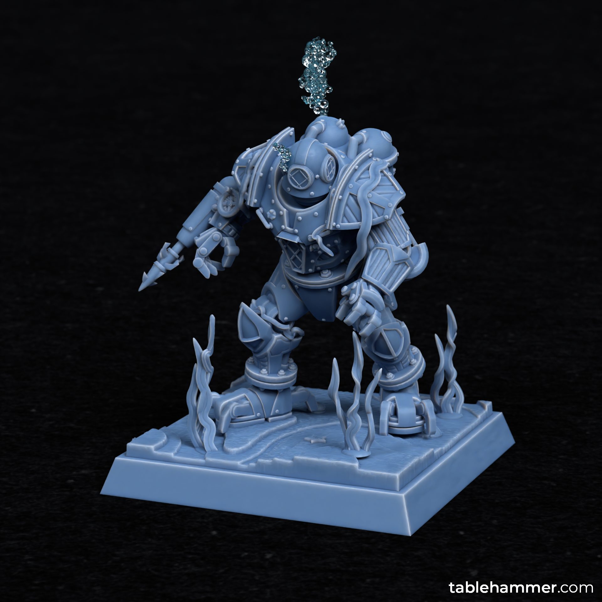 Nautical Warforger (subnautical harpoon mecha golem)