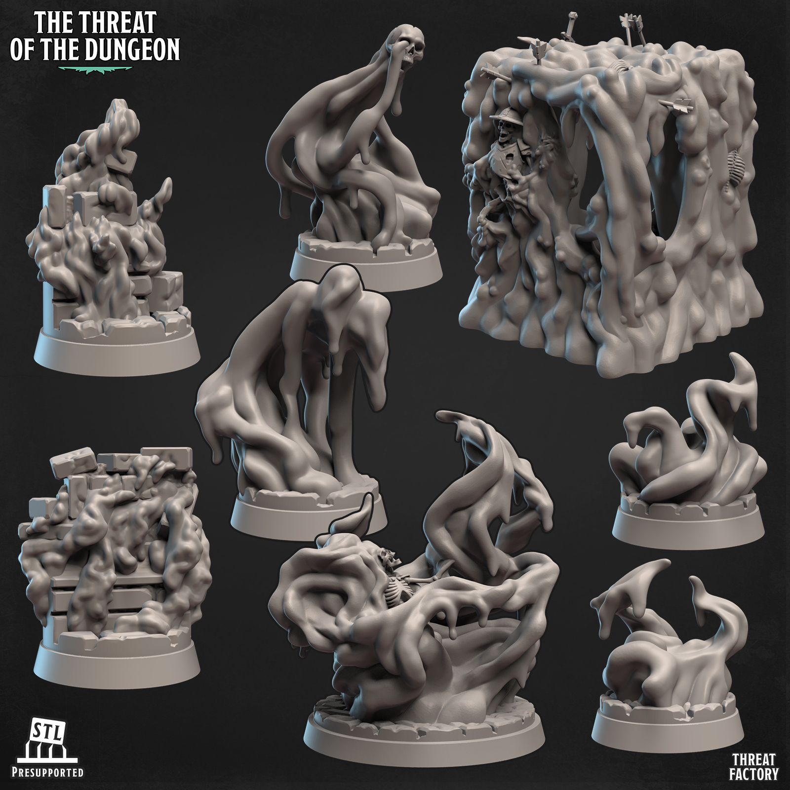 Ochre jellies, Gelatinous cube & gray ooze [Bundle]