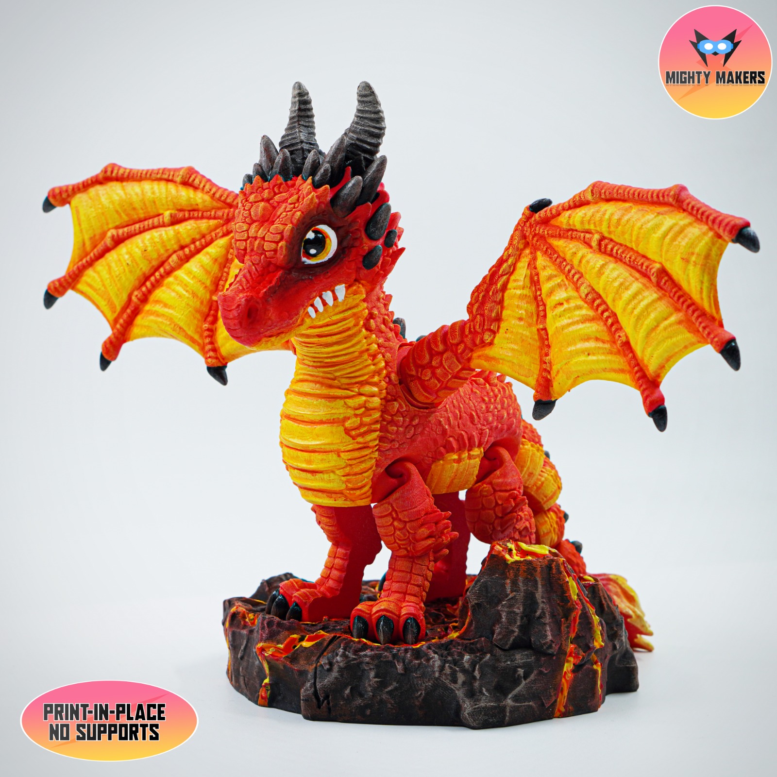 PRINT IN PLACE FLEXI FIRE DRAGON ARTICULATED