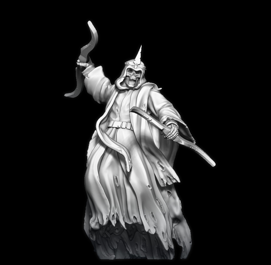 Undead Liche with 2 double ended knives (supported)