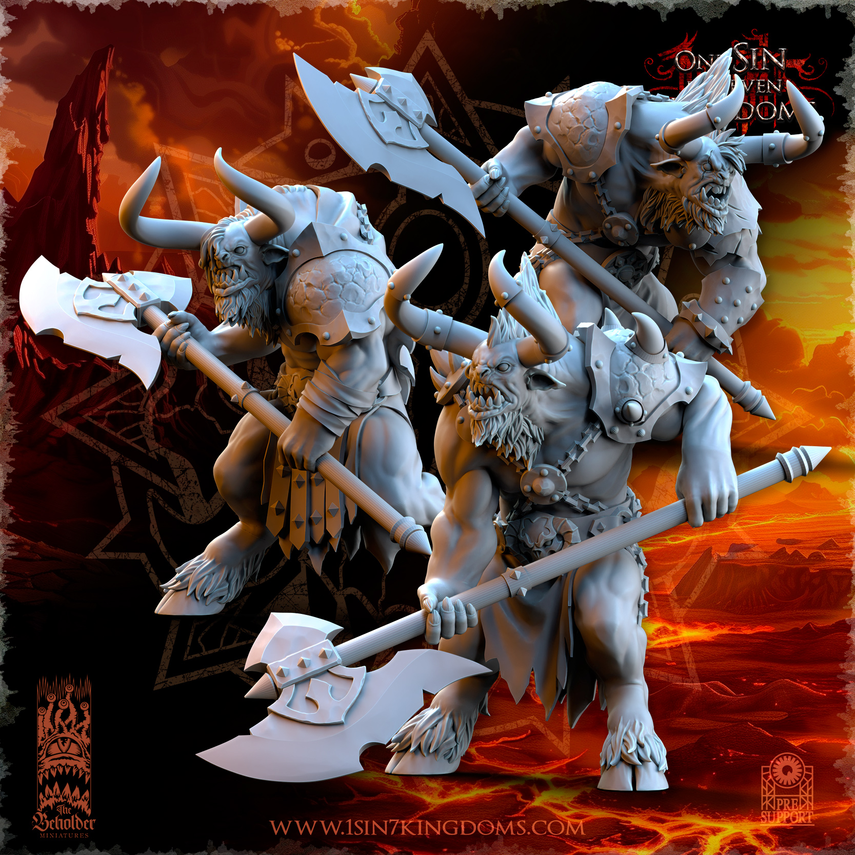 Realms of Mayhem Minotaurs with Two Handed Axe