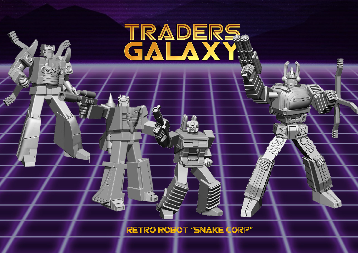 Retro Robots Snake Corp