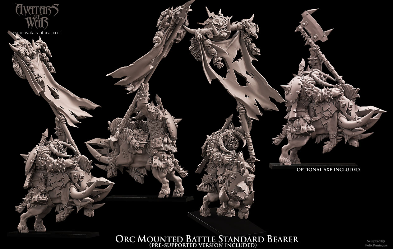 Orc mounted Battle Standard Bearer