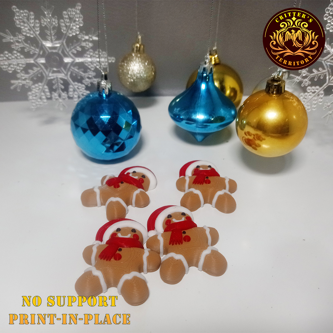 Flexi Mini Gingerbread Man | Christmas Special | No support | Print in Place | Articulate