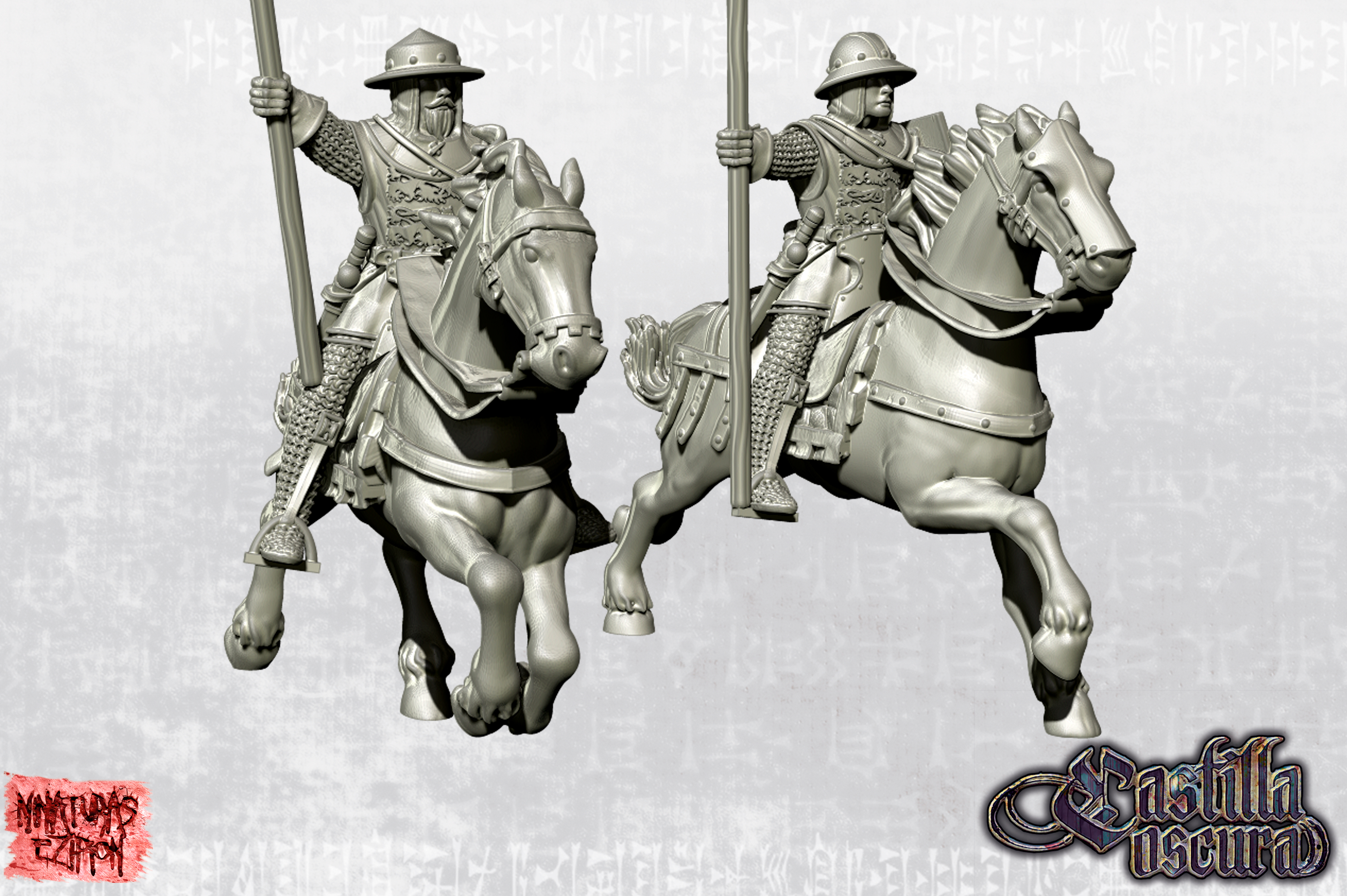 "Grosmont's Men at arms on horse"