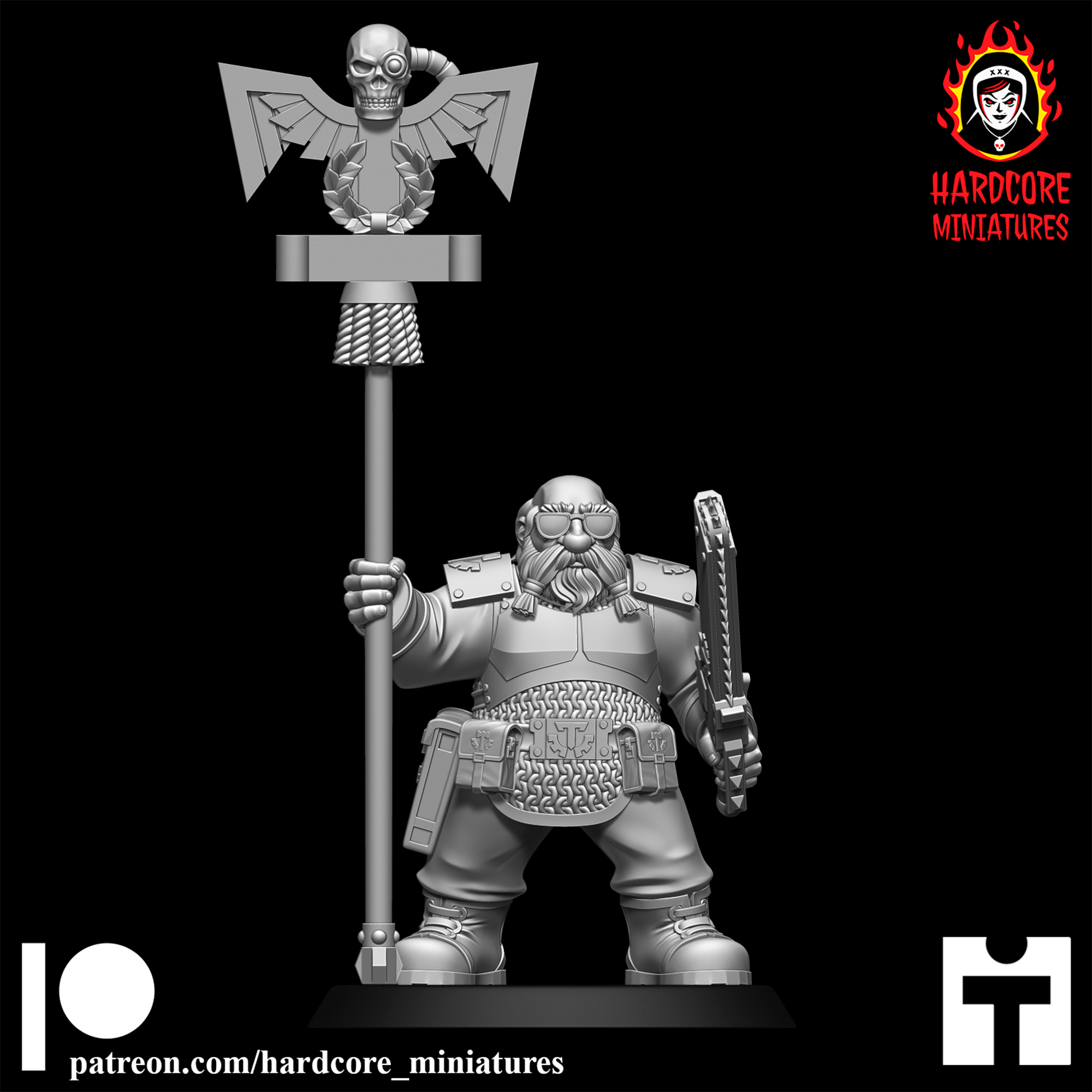 Space Dwarf Standard Bearer Modular Set 1