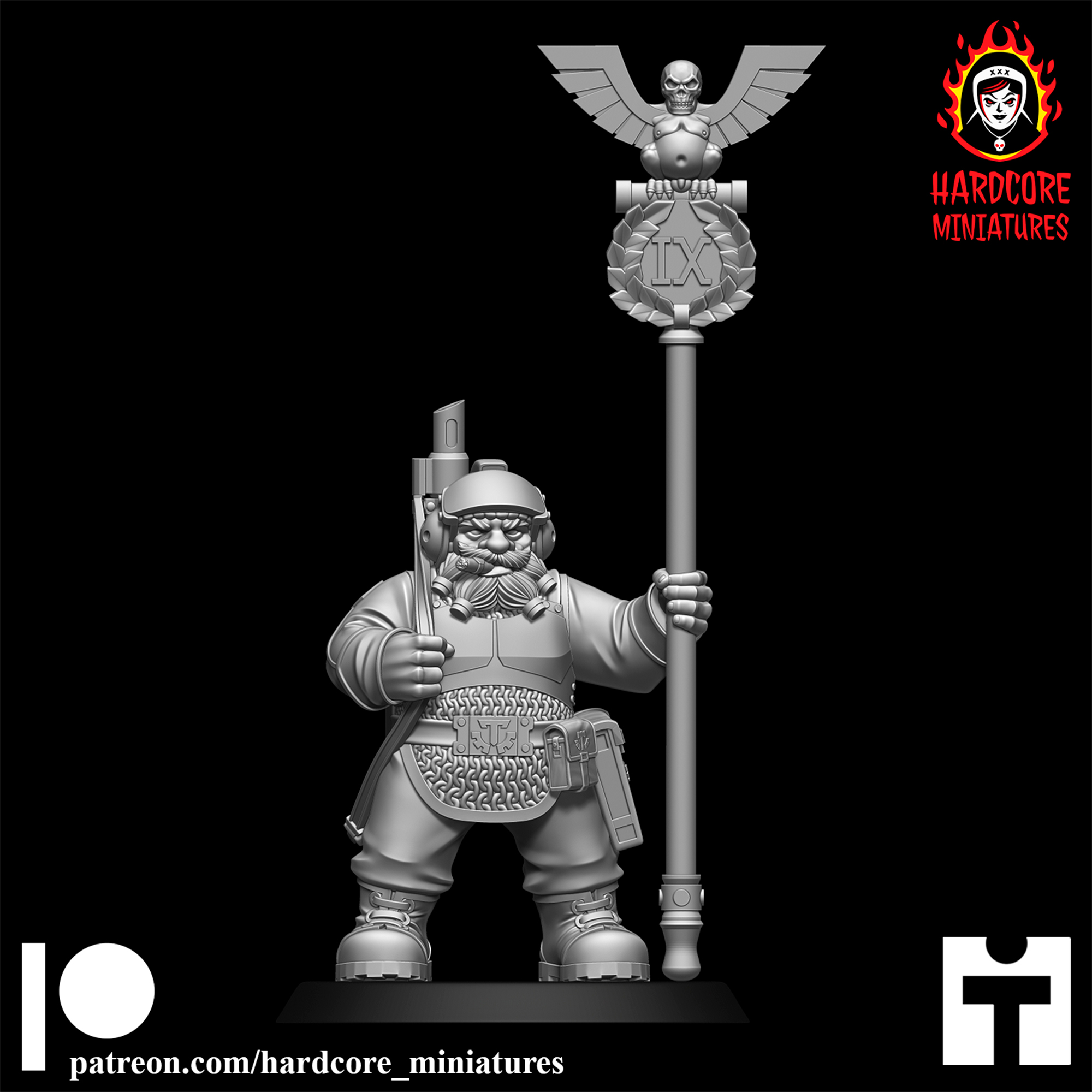 Space Dwarf Standard Bearer Modular Set 2