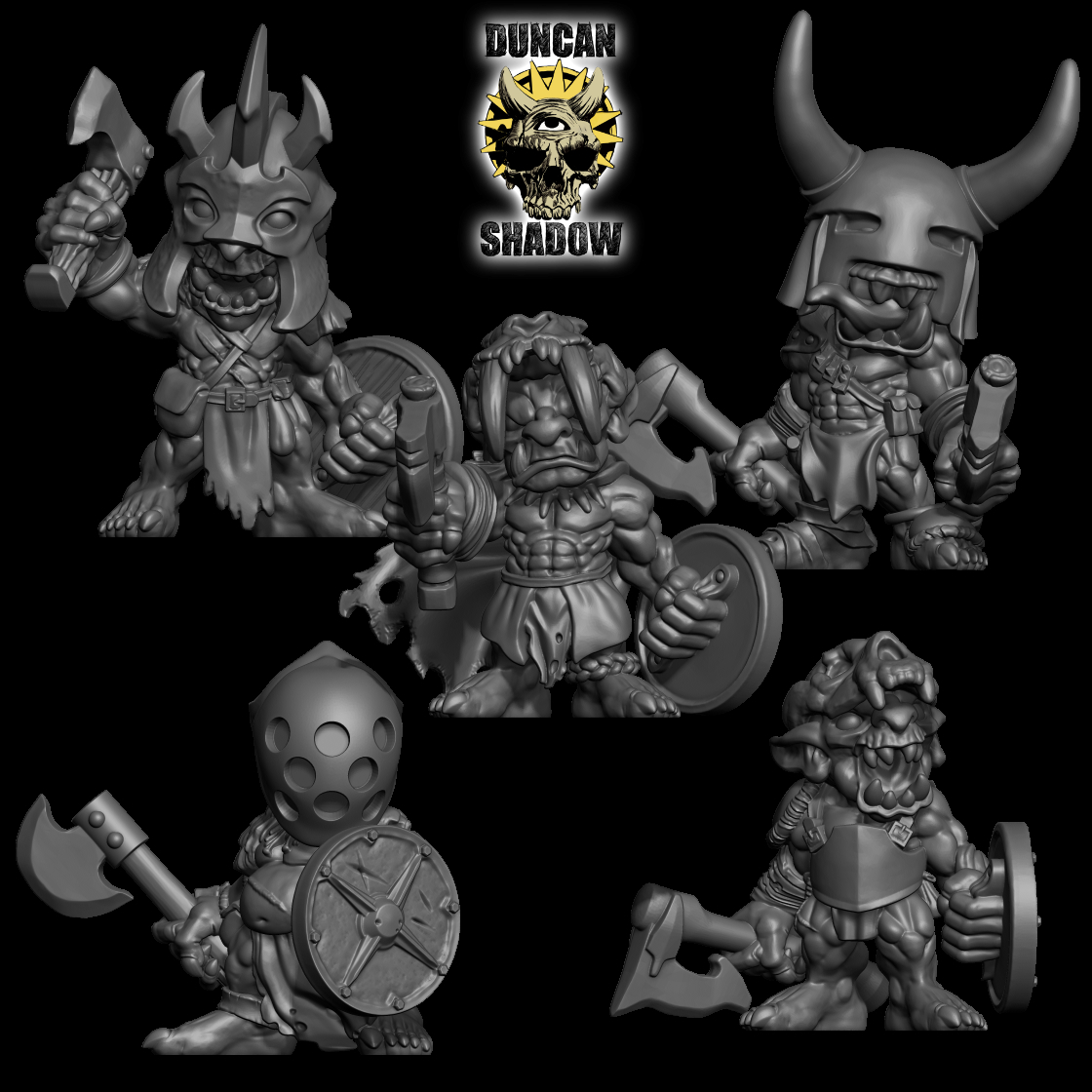 Goblin Barbarians with Axes (Pre Supported)
