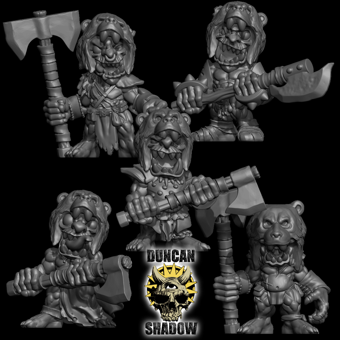 Goblin Barbarians with Great Axes (Pre Supported)
