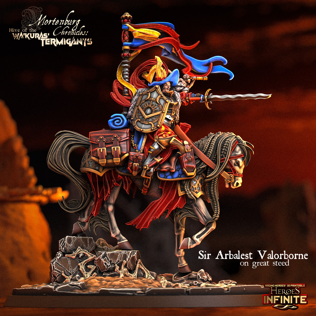 Sir Arbalest Valorborne on Great Steed