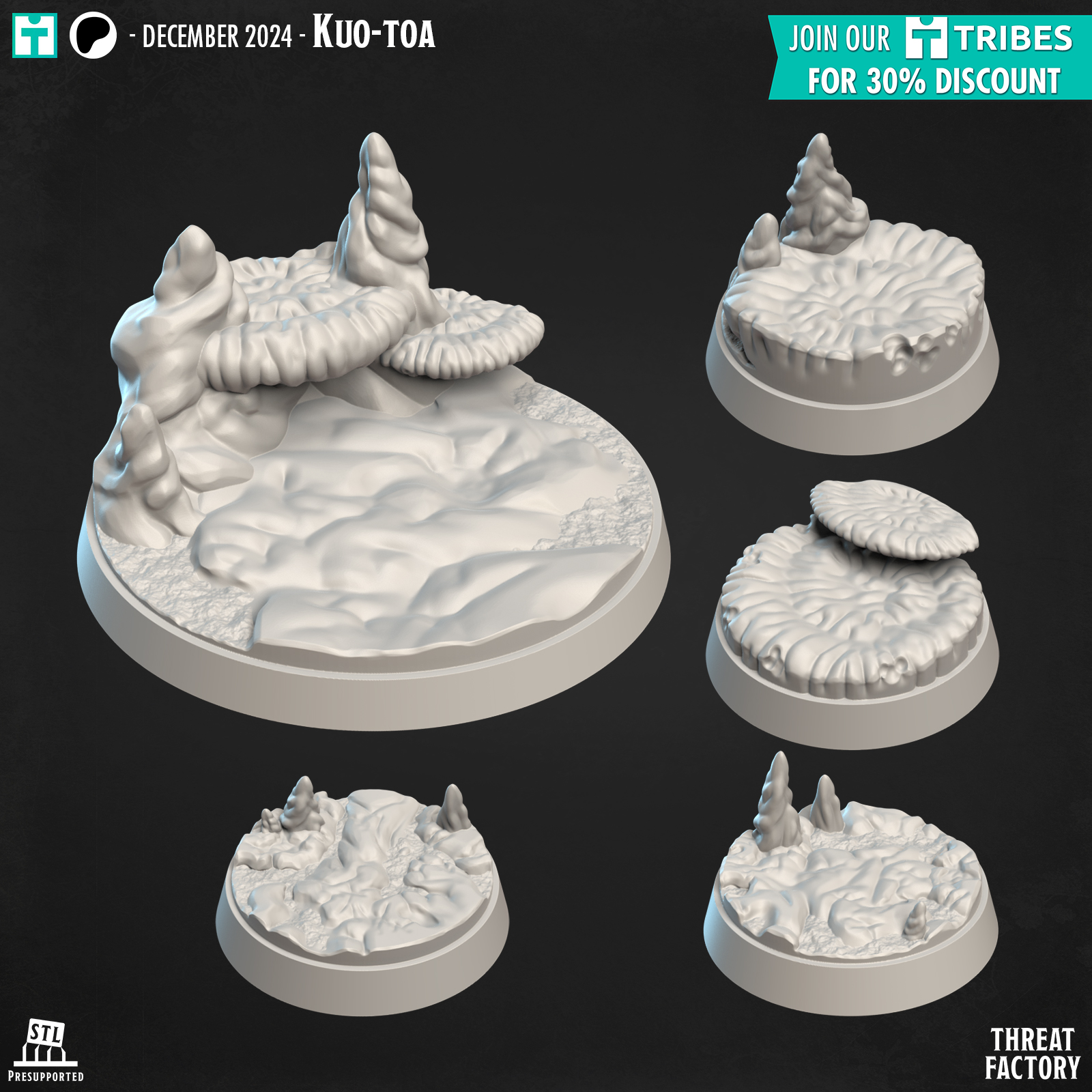 Mushroom & stalagmite - cave bases