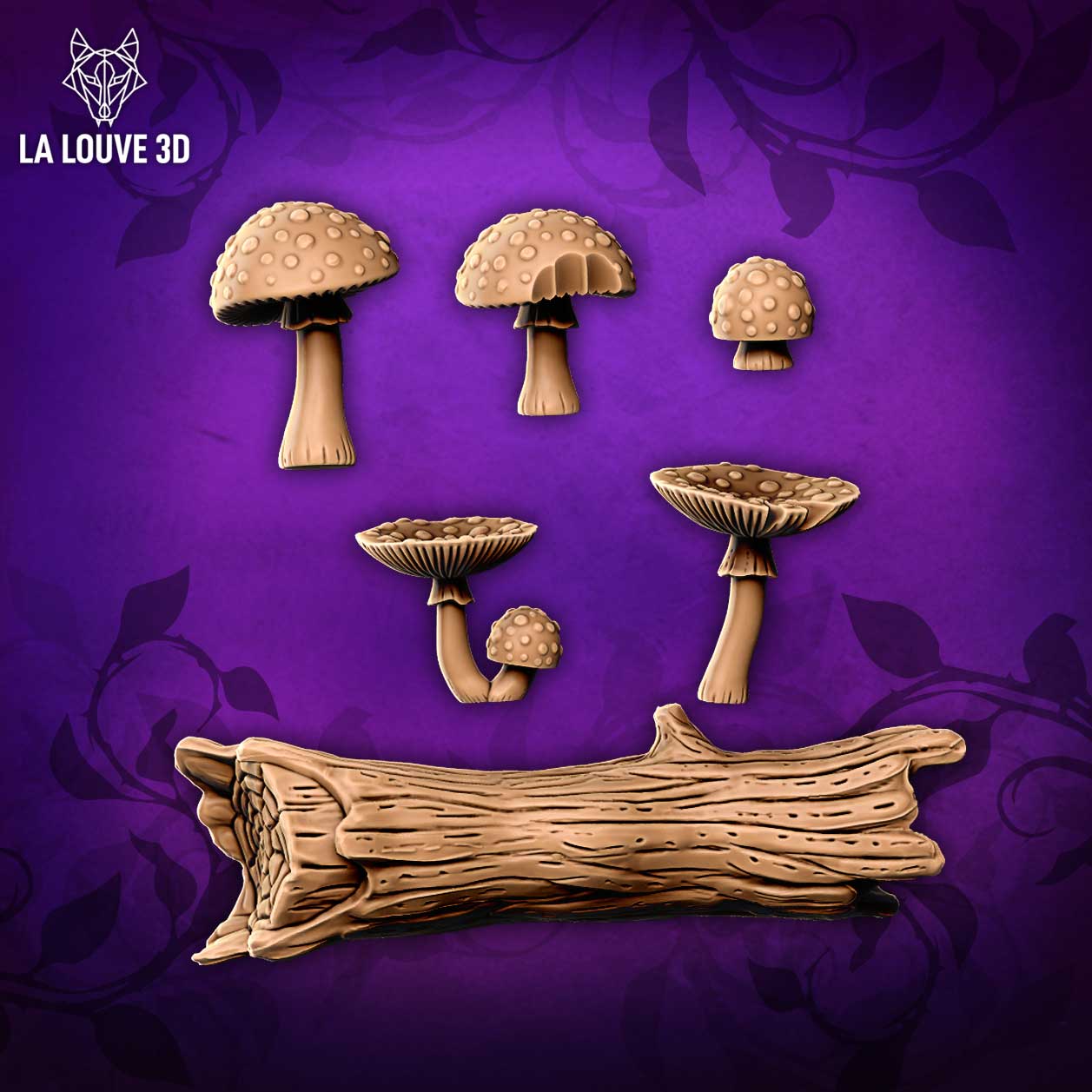 Fly agarics and trunck - Basing bits
