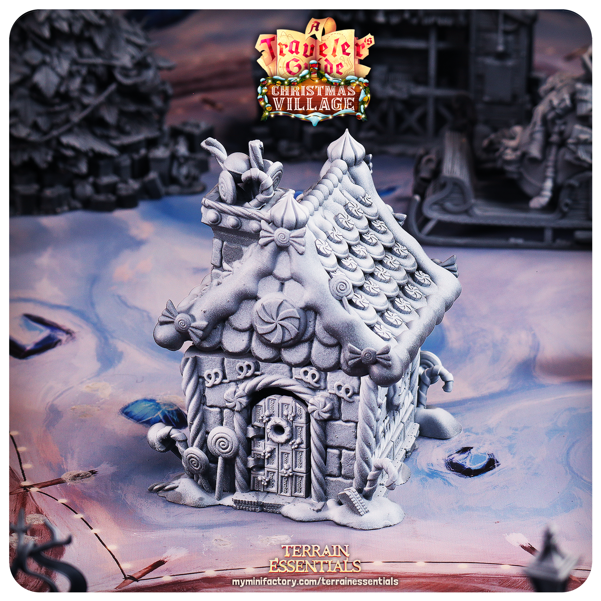 Christmas Village Terrain - Sweet Cottage (Pre-Supported)