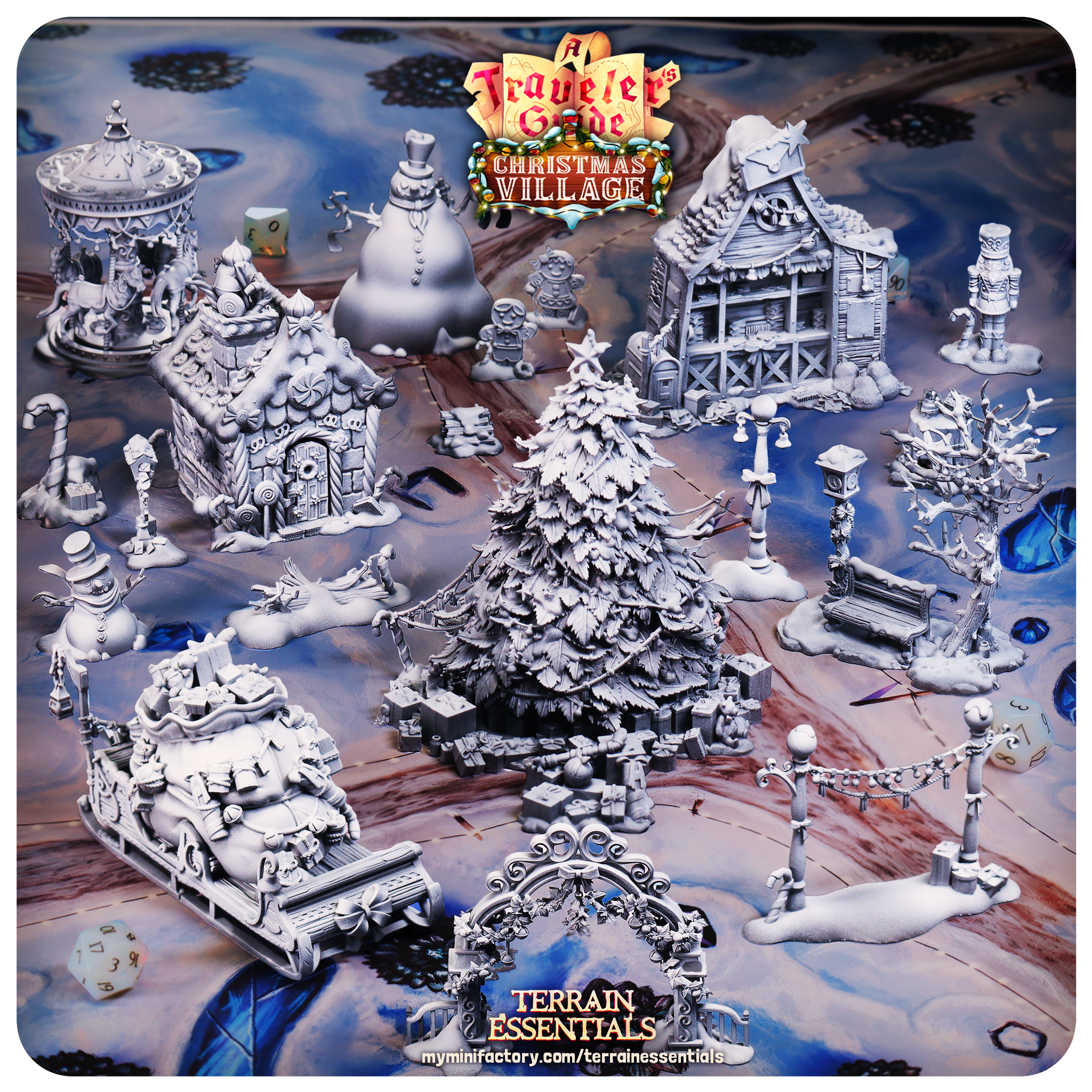 Christmas Village Terrain Set (Pre-Supported)