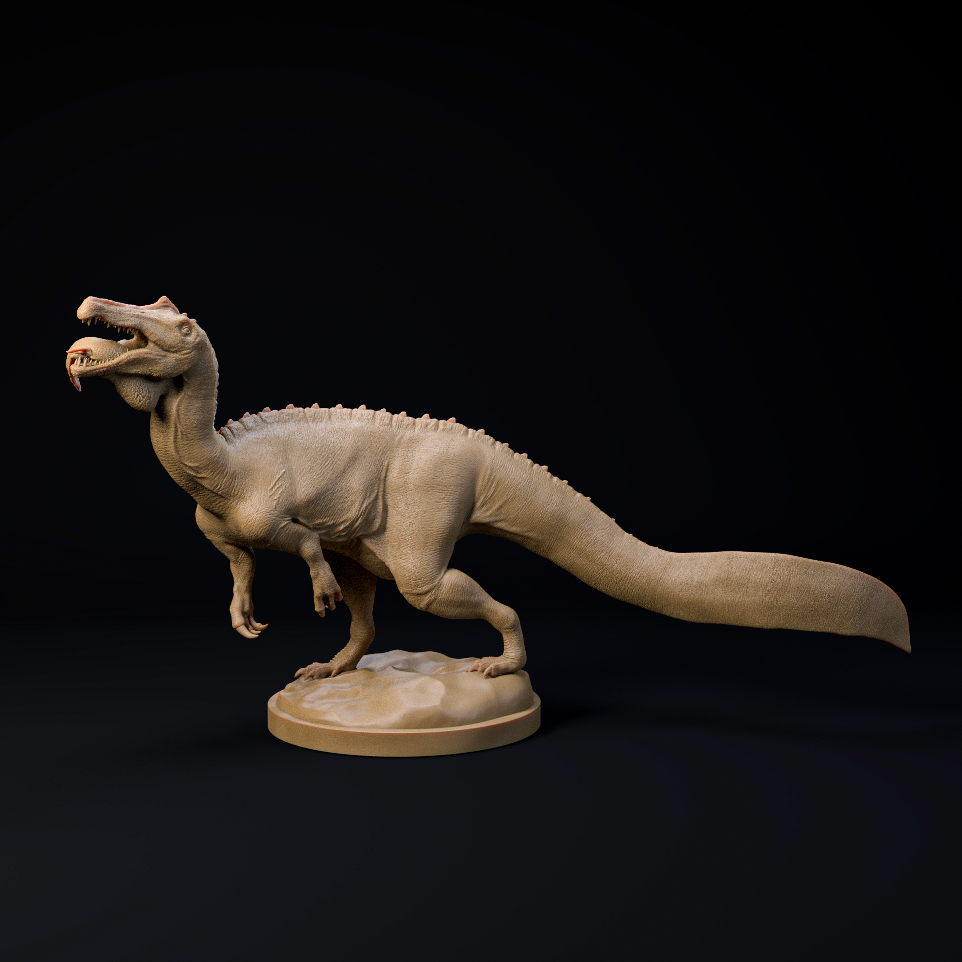 Irritator successful hunt 1-35 pre-supported prehistoric dinosaur