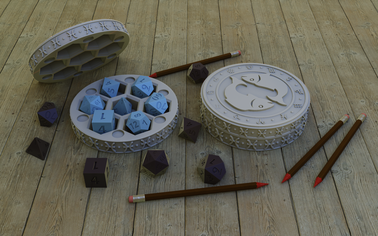 Hera'stone pisces dice holder