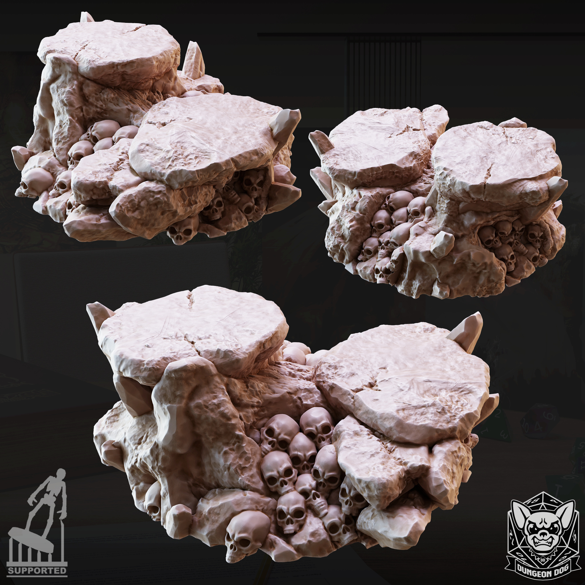 Rock Skull Terrain [Rock Terrain Prop]